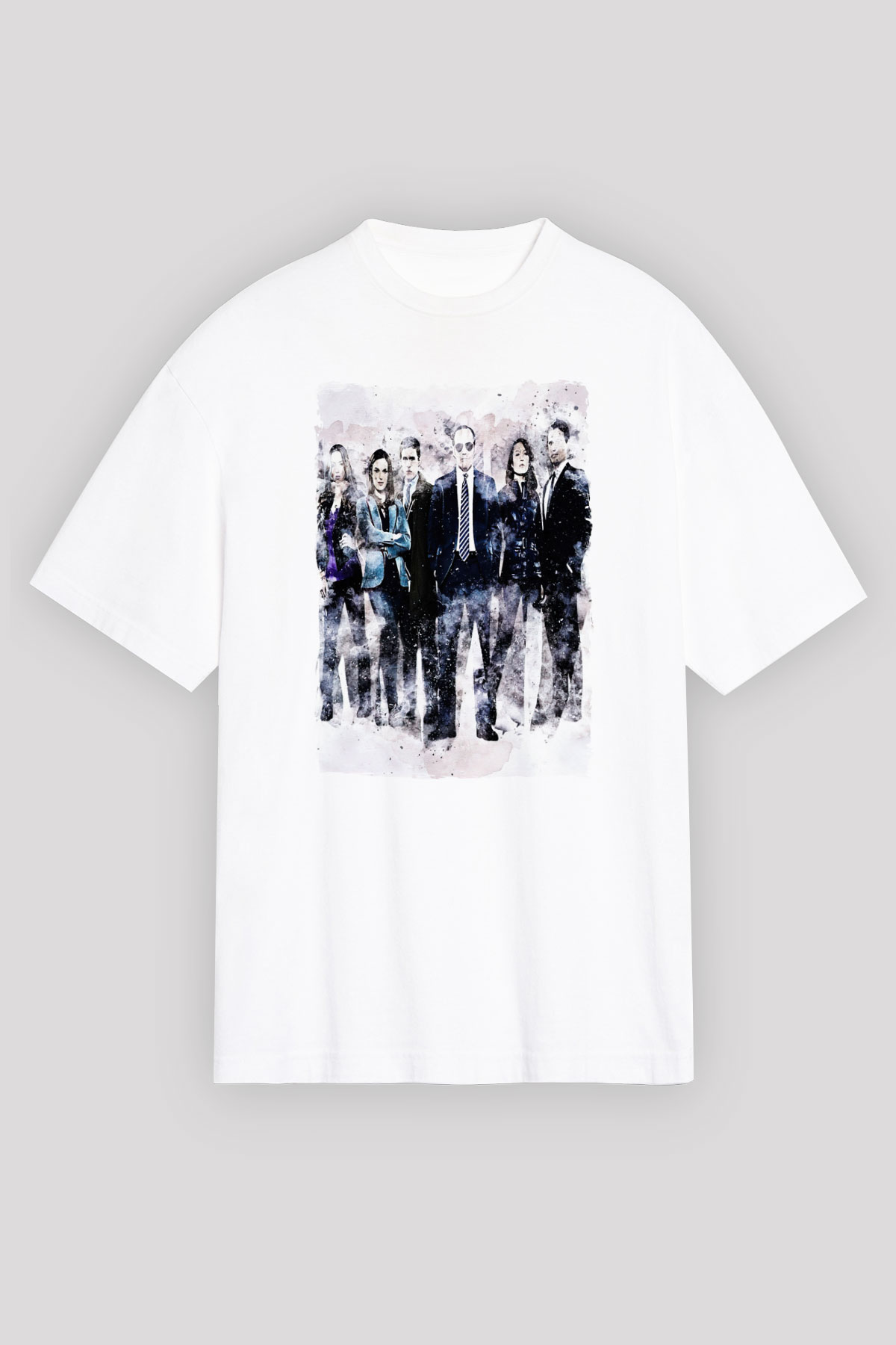 Agents of S.H.I.E.L.D. Beyaz Unisex Tişört T-Shirt