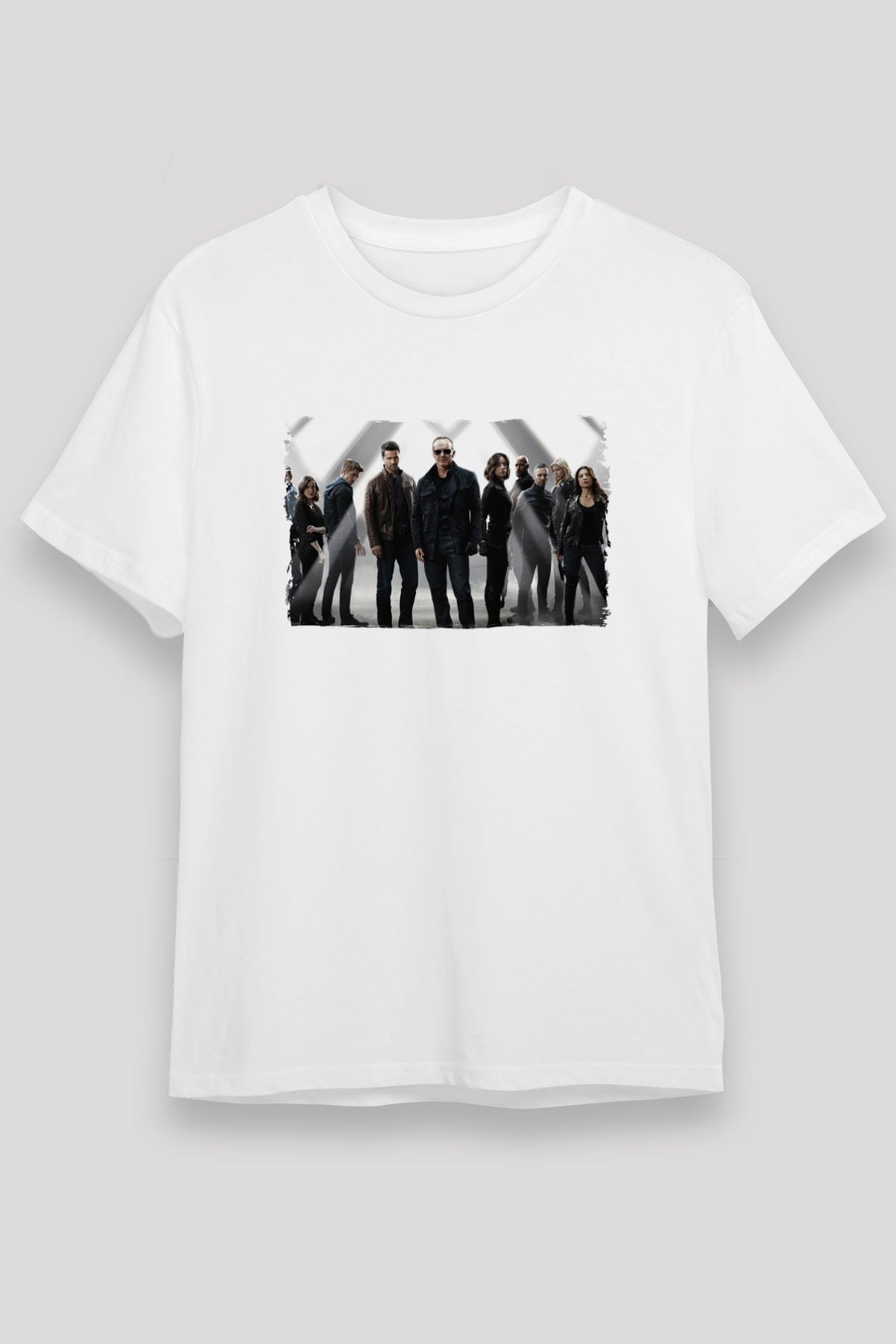 Agents of S.H.I.E.L.D. Beyaz Unisex Tişört T-Shirt