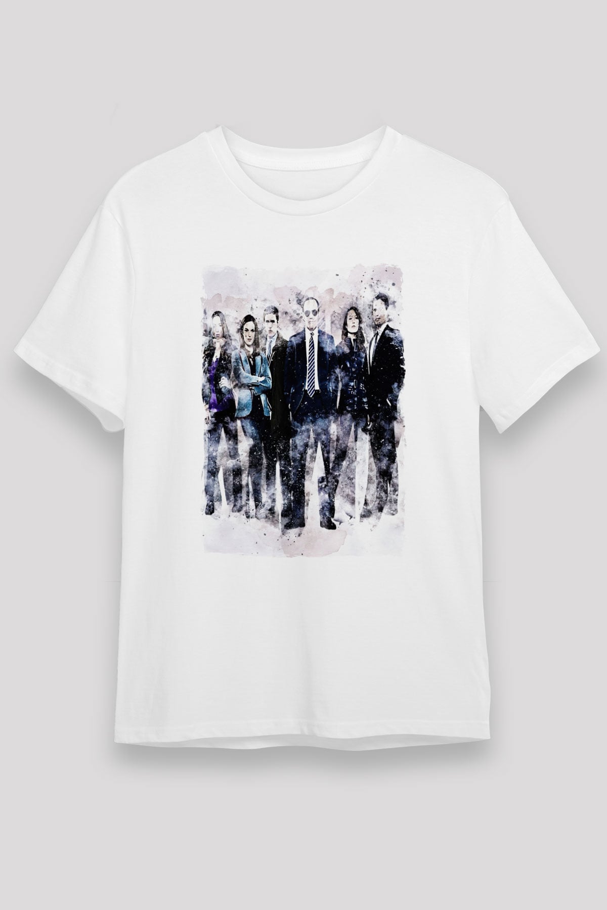 Agents of S.H.I.E.L.D. Beyaz Unisex Tişört T-Shirt