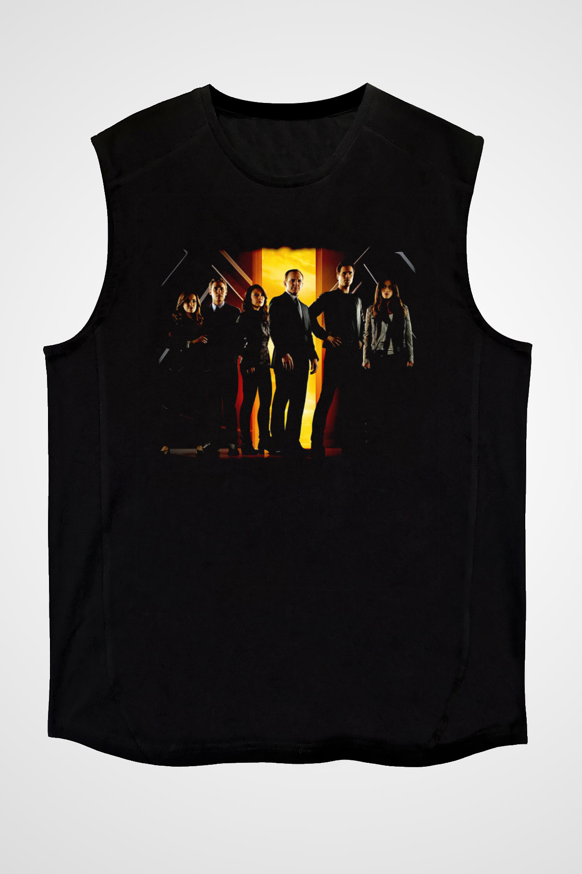Agents of S.H.I.E.L.D. Siyah Unisex Kolsuz Tişört