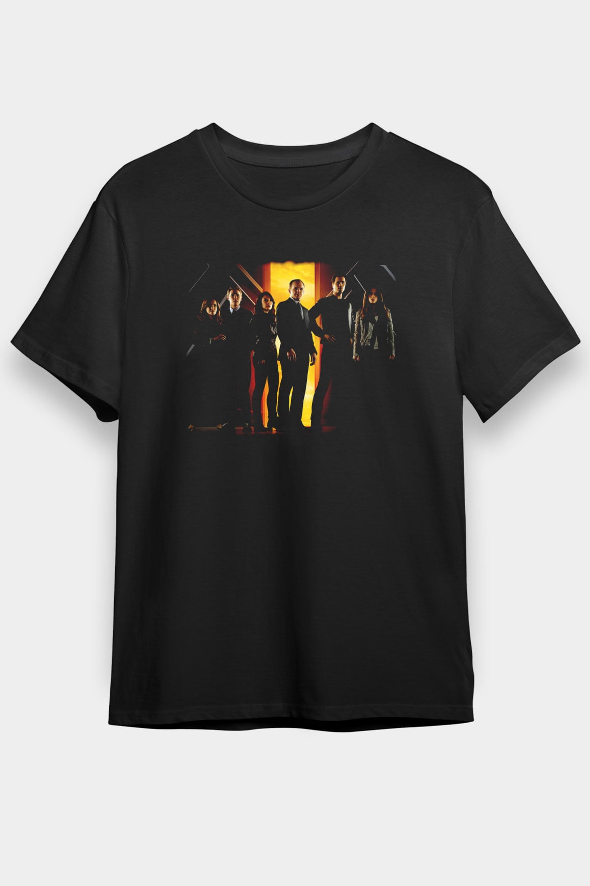 Agents of S.H.I.E.L.D. Siyah Unisex Tişört T-Shirt