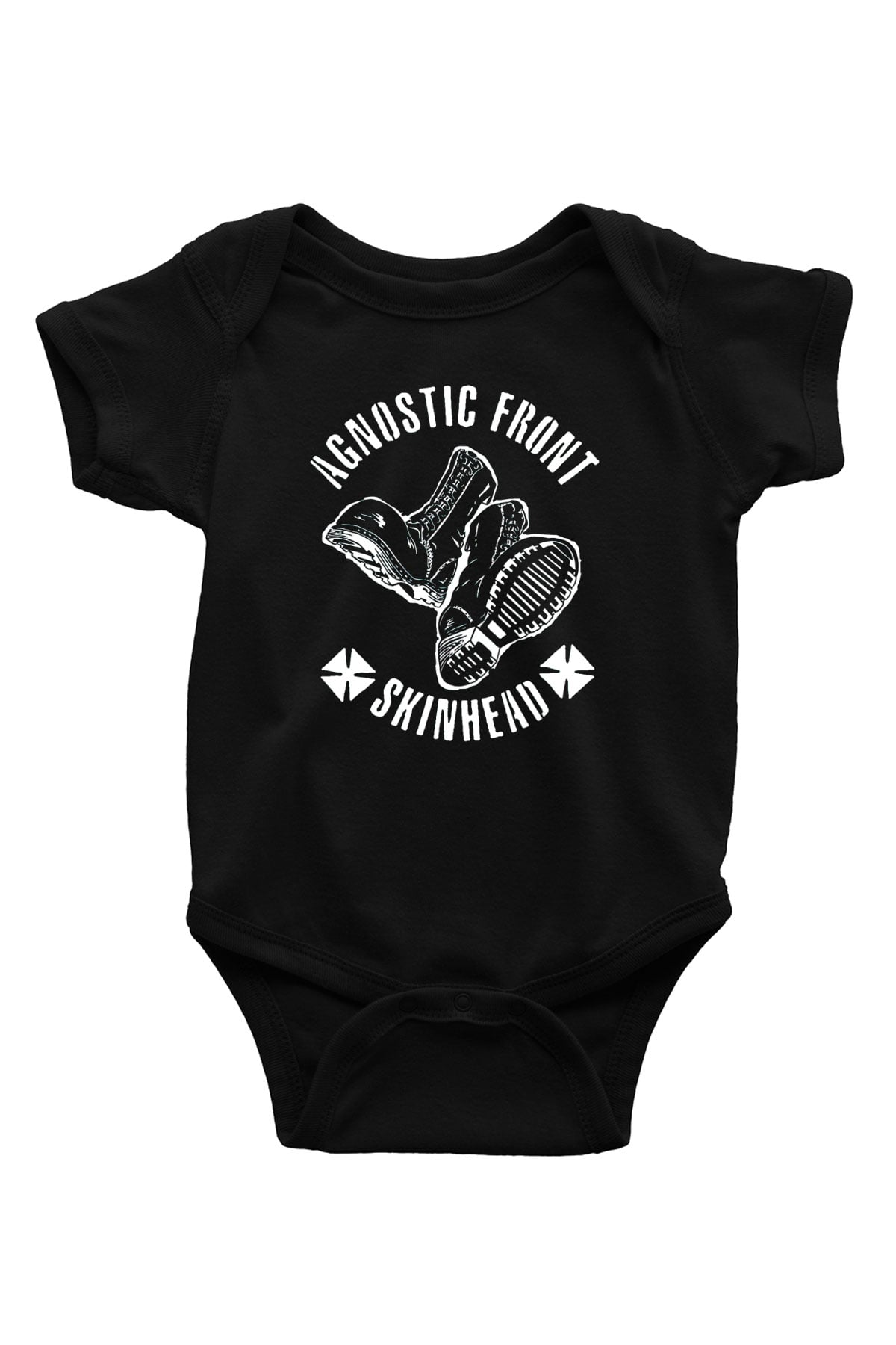 Agnostic Front Baskılı Siyah Bebek Body - Zıbın