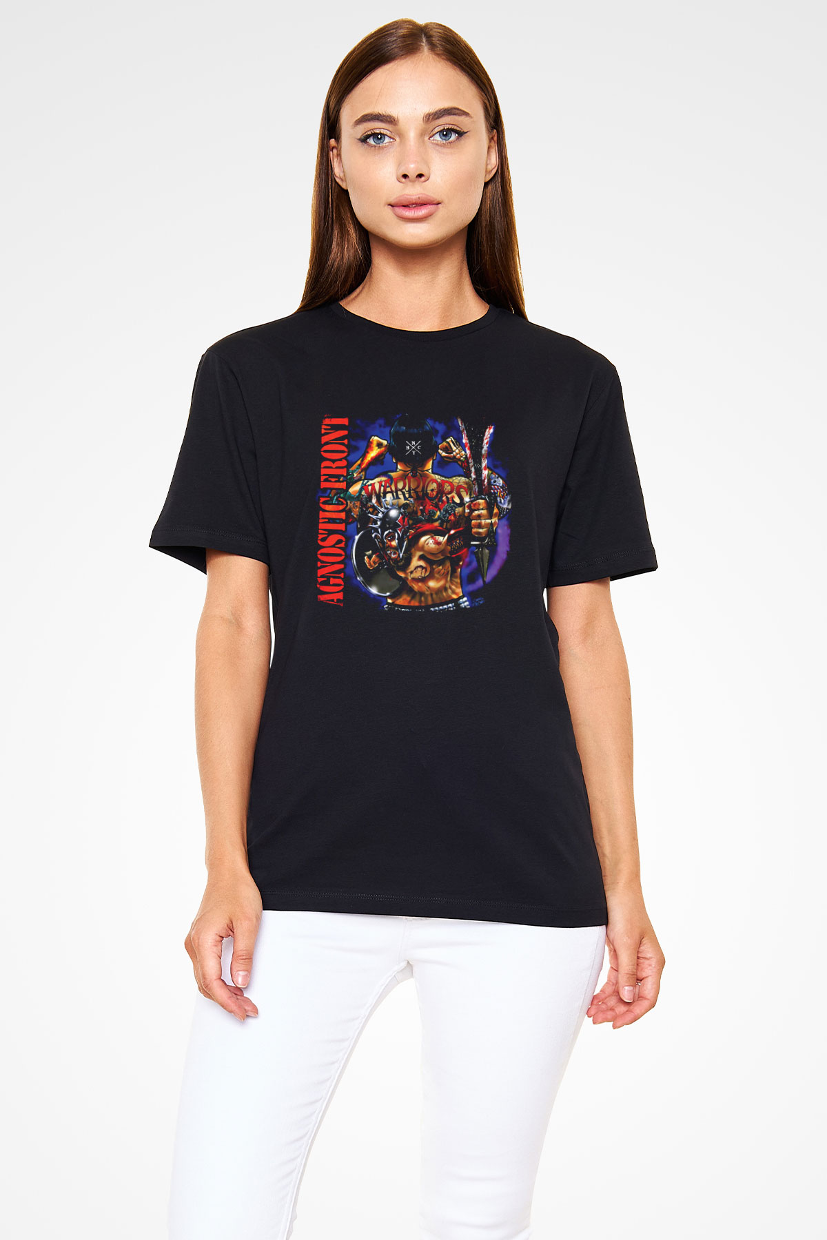 Agnostic Front Baskılı Unisex Siyah Tişört
