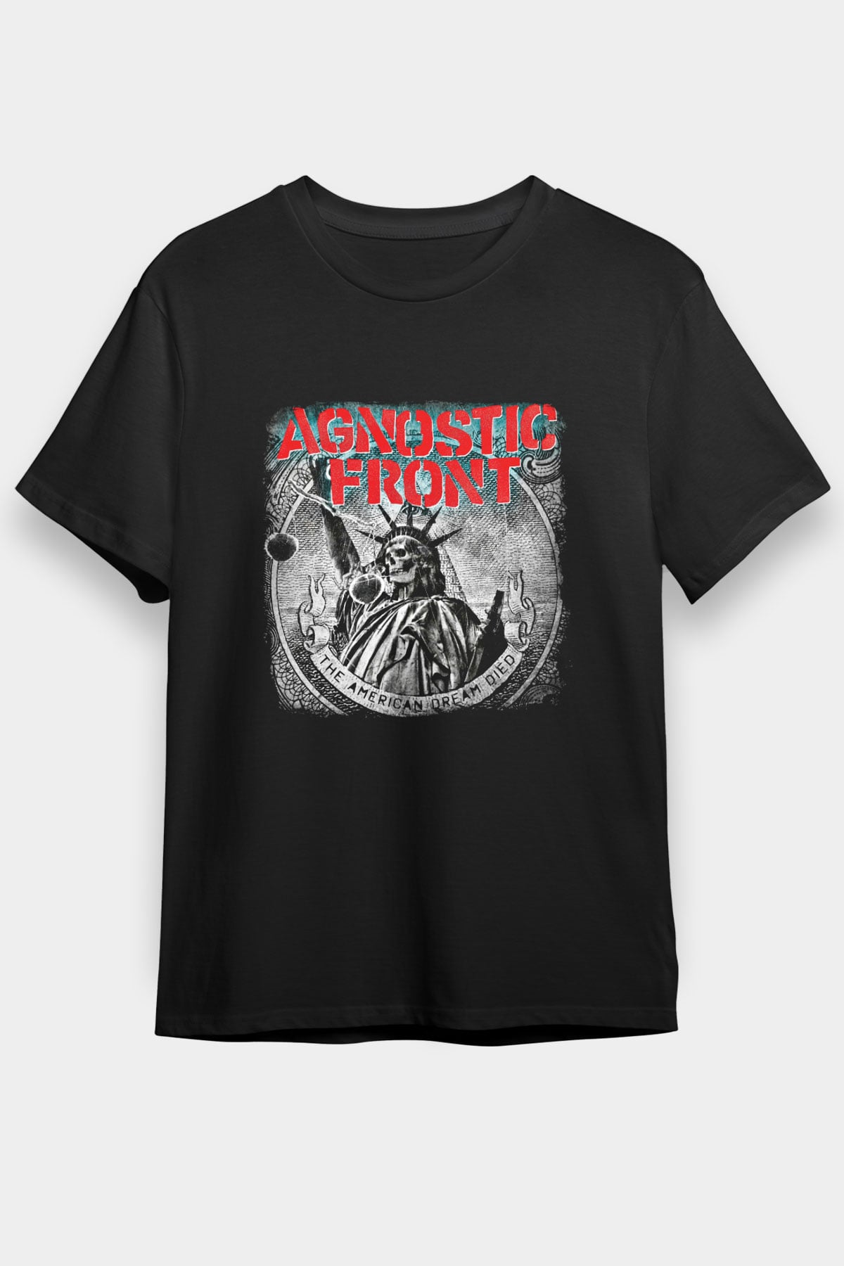 Agnostic Front Baskılı Unisex Siyah Tişört