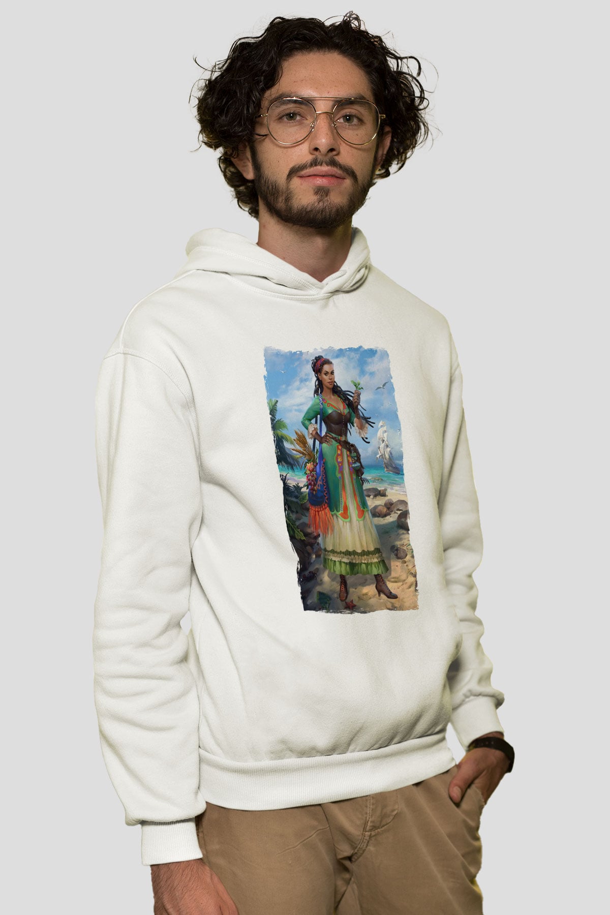 Agronomist Beyaz Unisex Kapüşonlu Sweatshirt