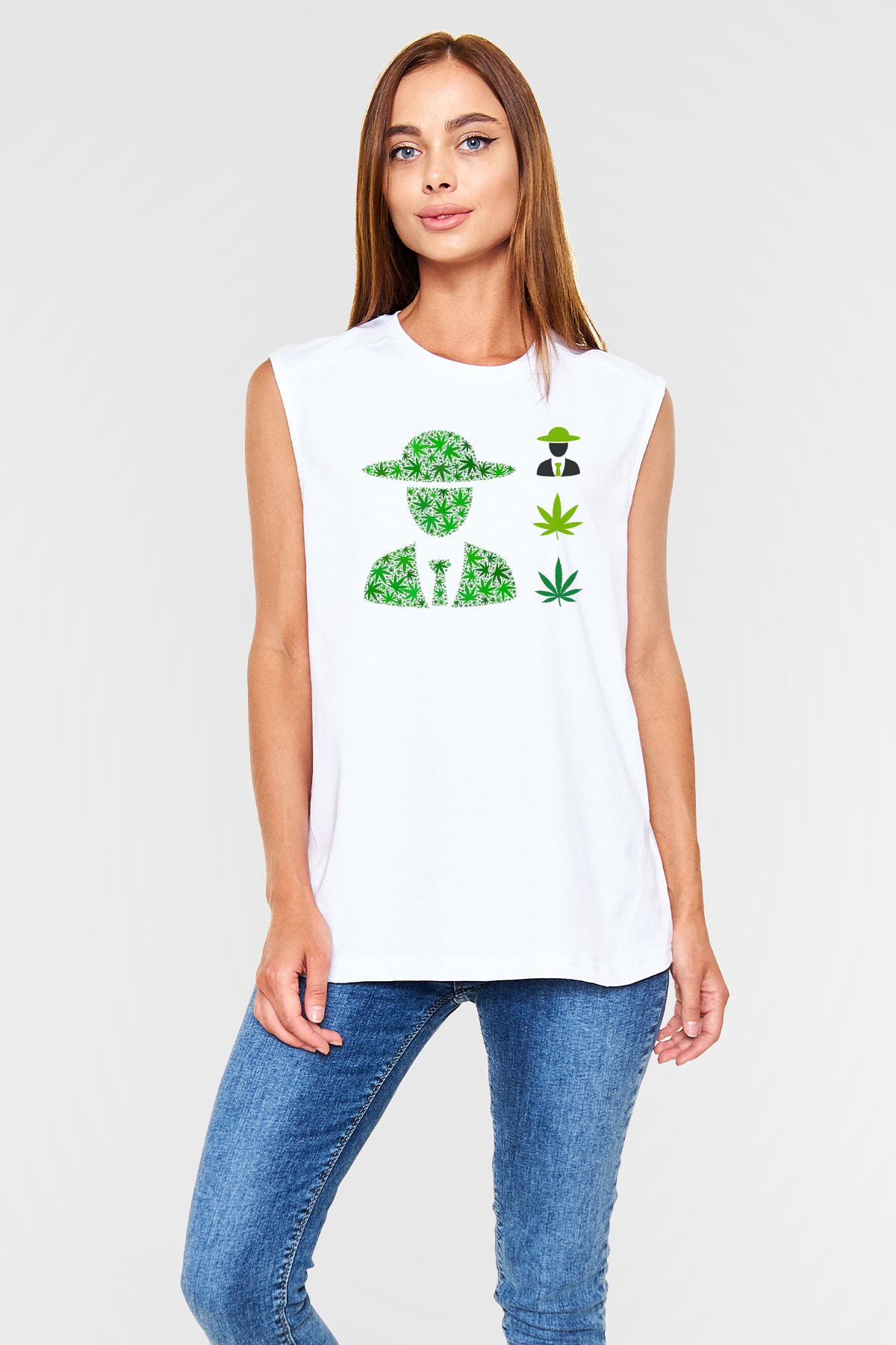 Agronomist Beyaz Unisex Kolsuz Tişört