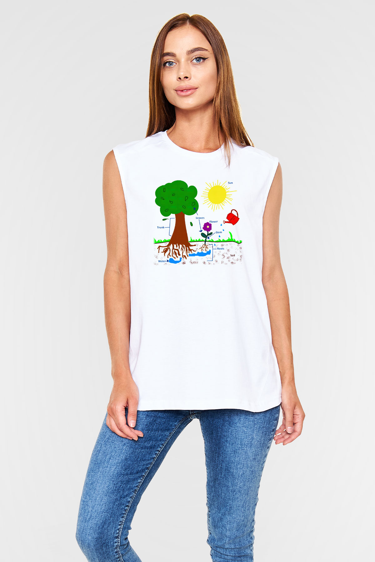 Agronomist Beyaz Unisex Kolsuz Tişört