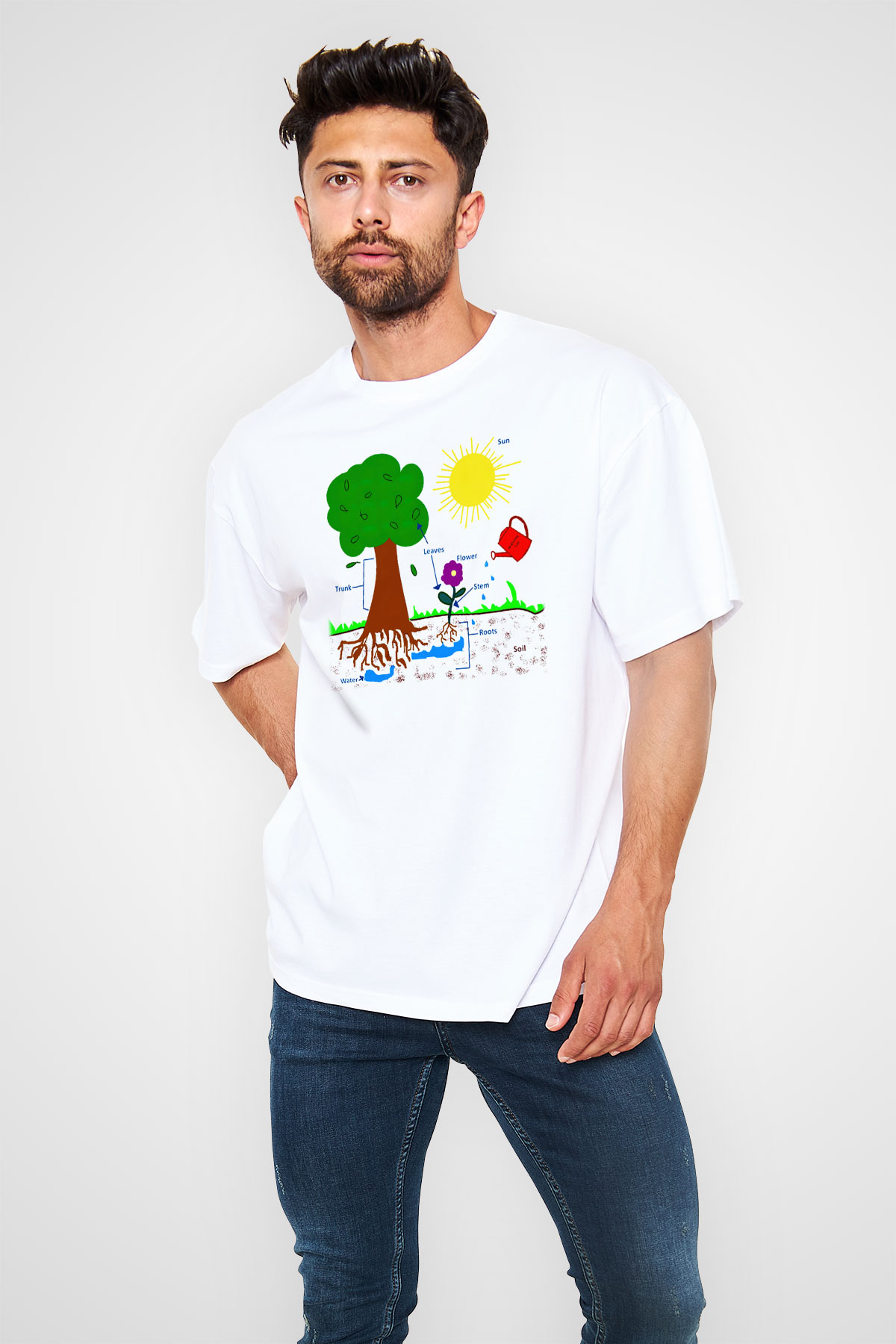 Agronomist Beyaz Unisex Oversize Tişört T-Shirt