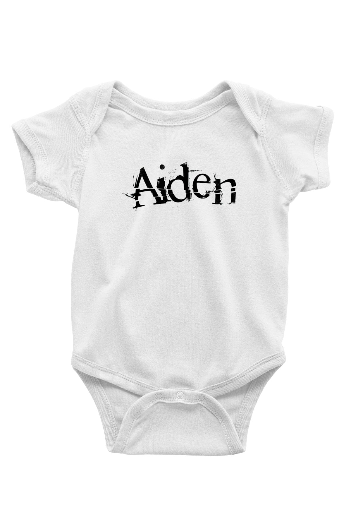 Aiden Baskılı Beyaz Unisex Bebek Body - Zıbın