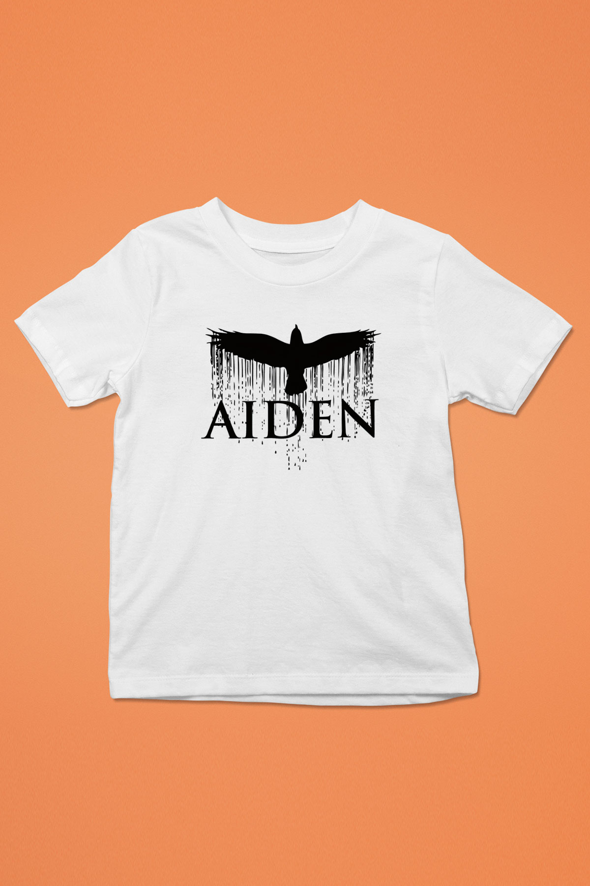 Aiden Baskılı Beyaz Unisex Çocuk Tişört