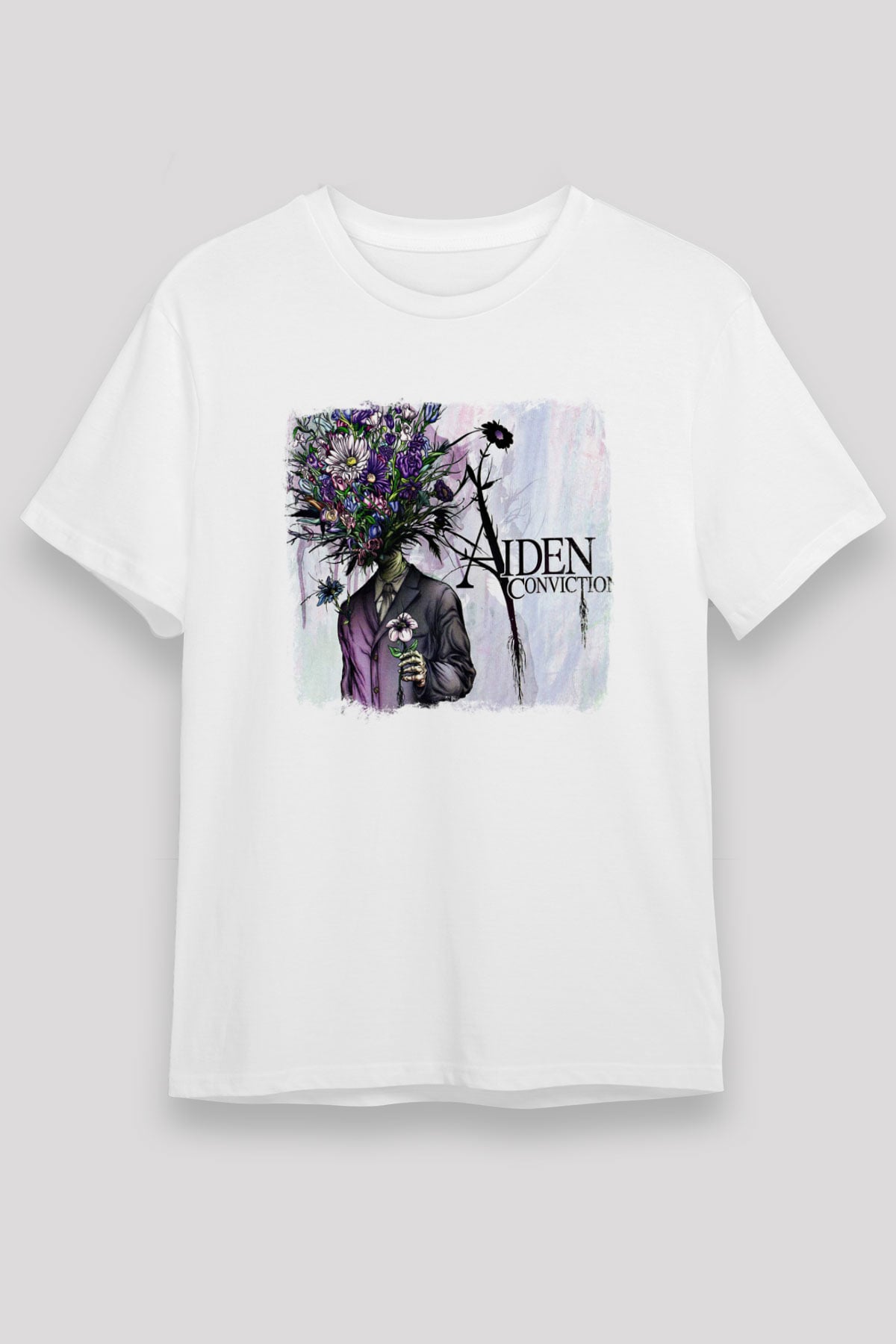 Aiden Baskılı Unisex Beyaz Tişört