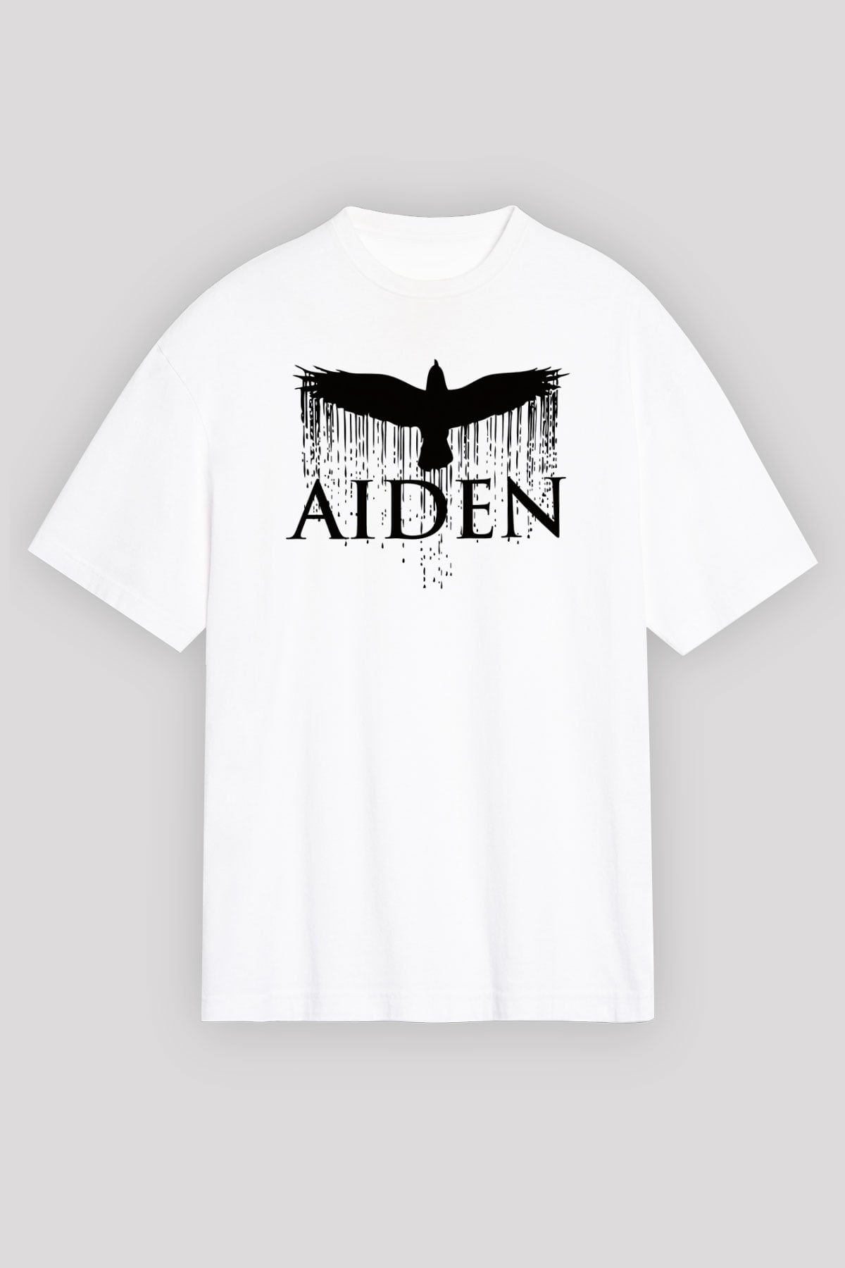 Aiden Beyaz Unisex Oversize Tişört T-Shirt