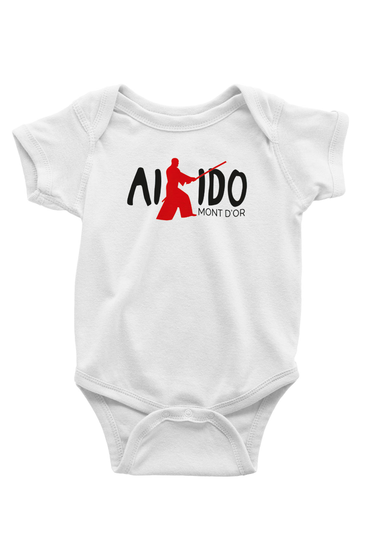 Aikido Baskılı Beyaz Unisex Bebek Body - Zıbın