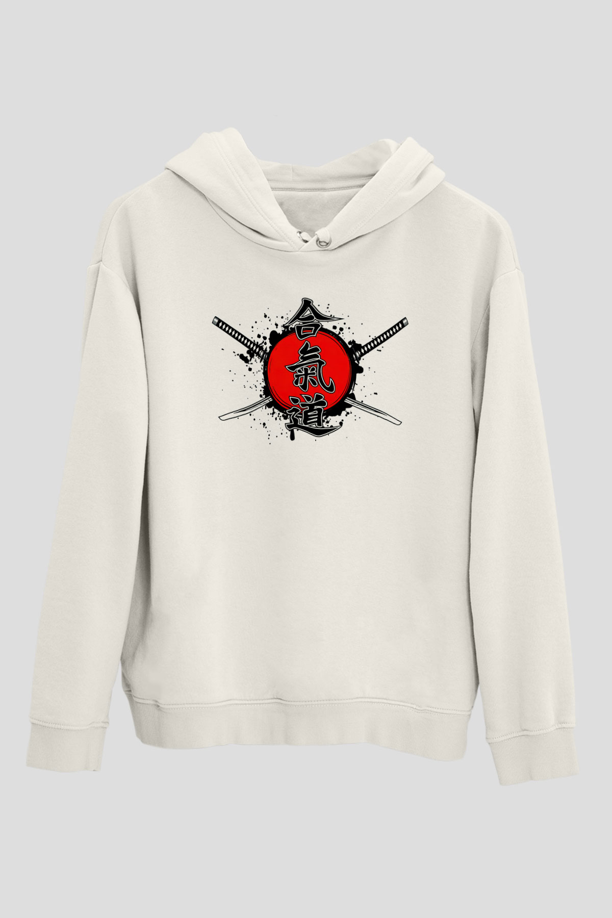 Aikido Beyaz Unisex Hoodie