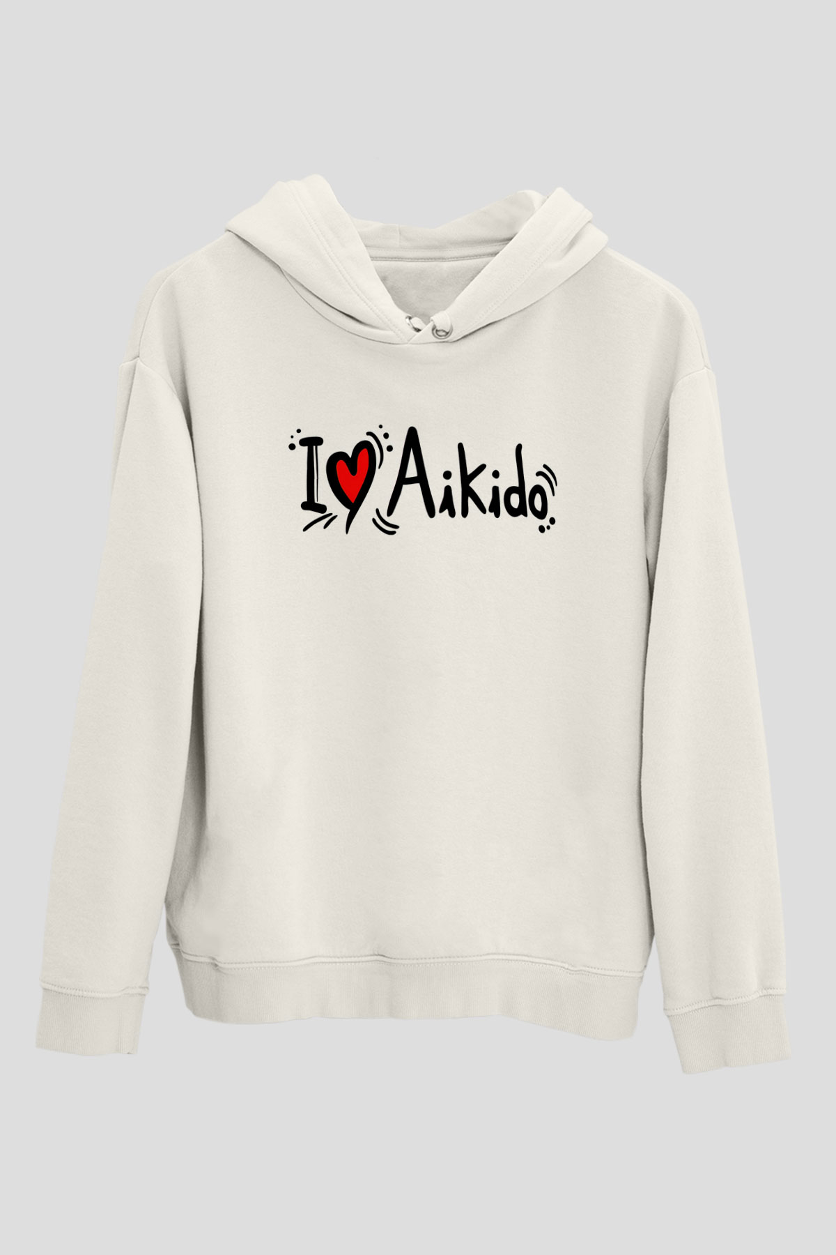 Aikido Beyaz Unisex Hoodie