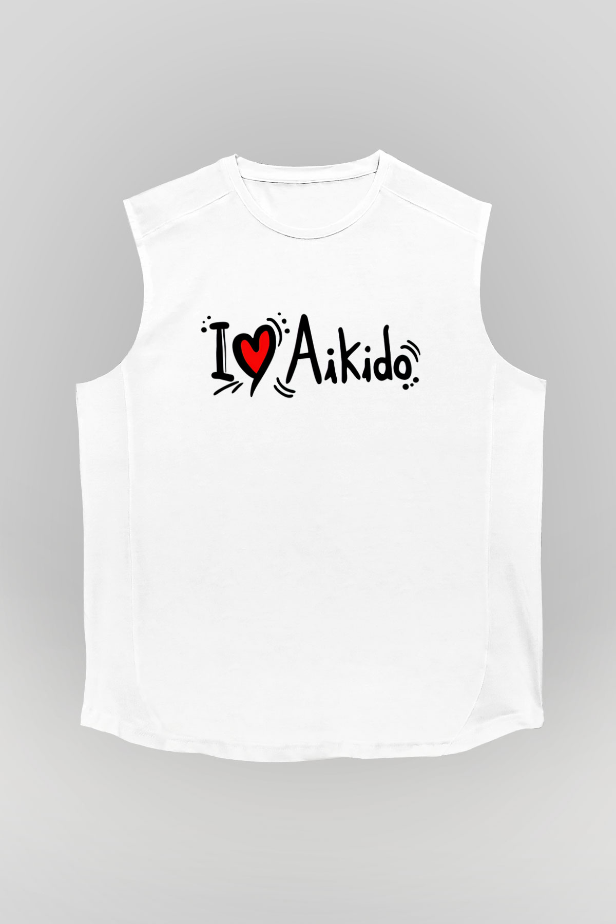 Aikido Beyaz Unisex Kolsuz Tişört