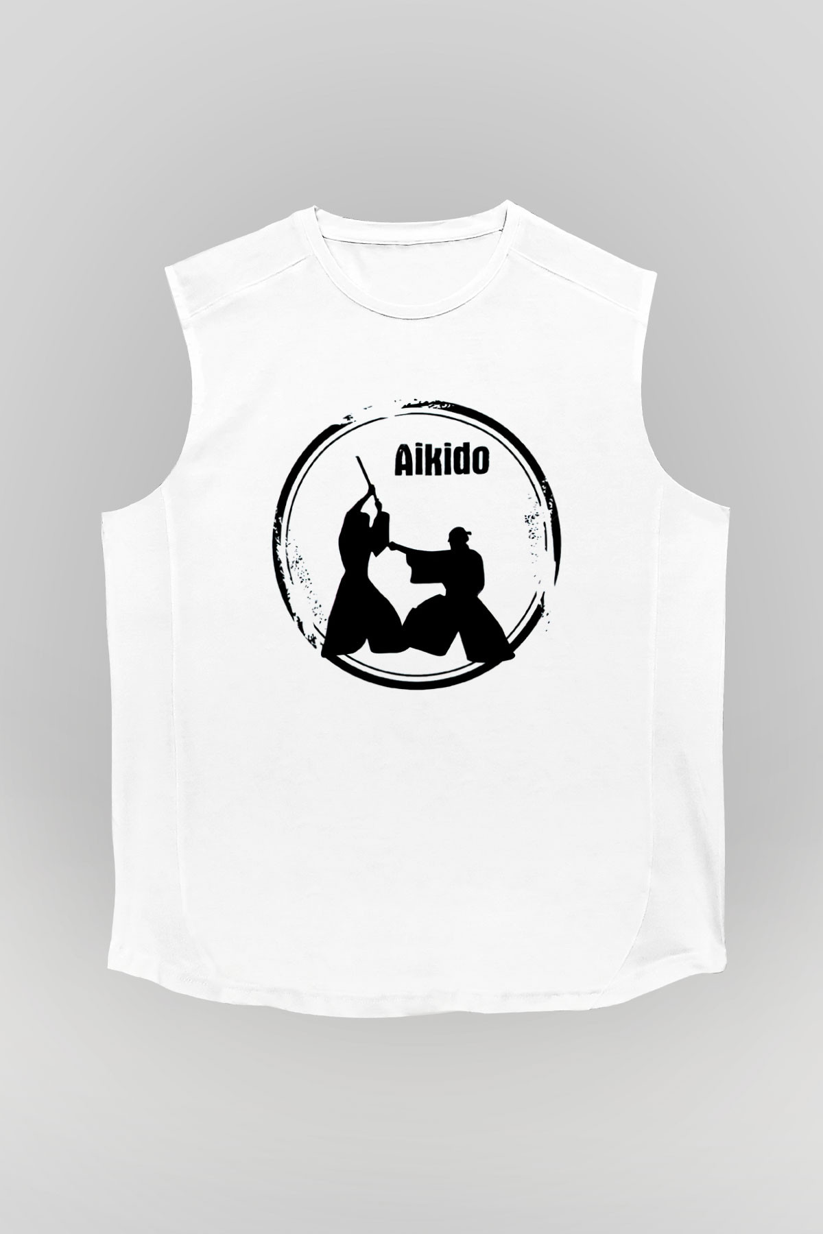 Aikido Beyaz Unisex Kolsuz Tişört