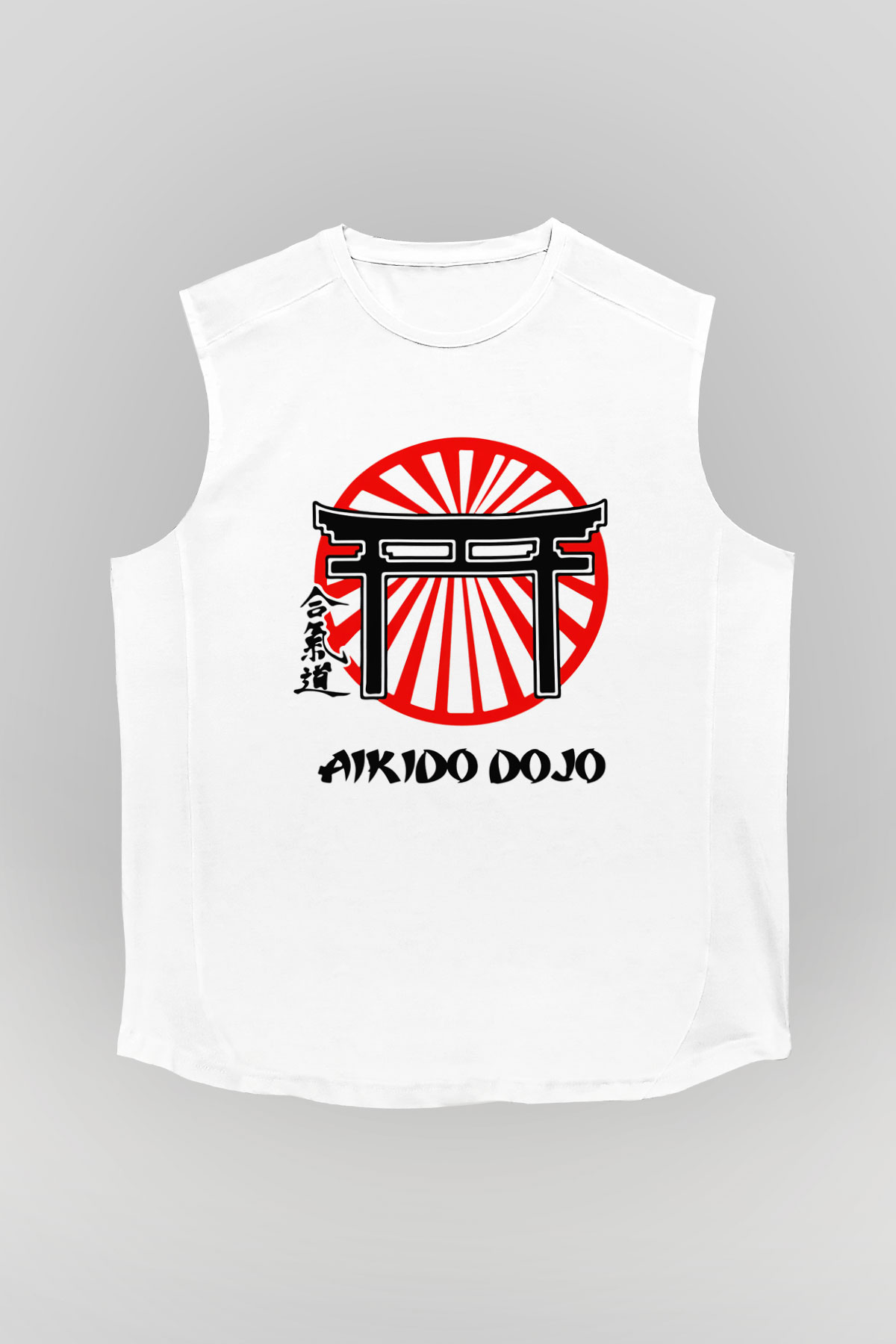 Aikido Beyaz Unisex Kolsuz Tişört