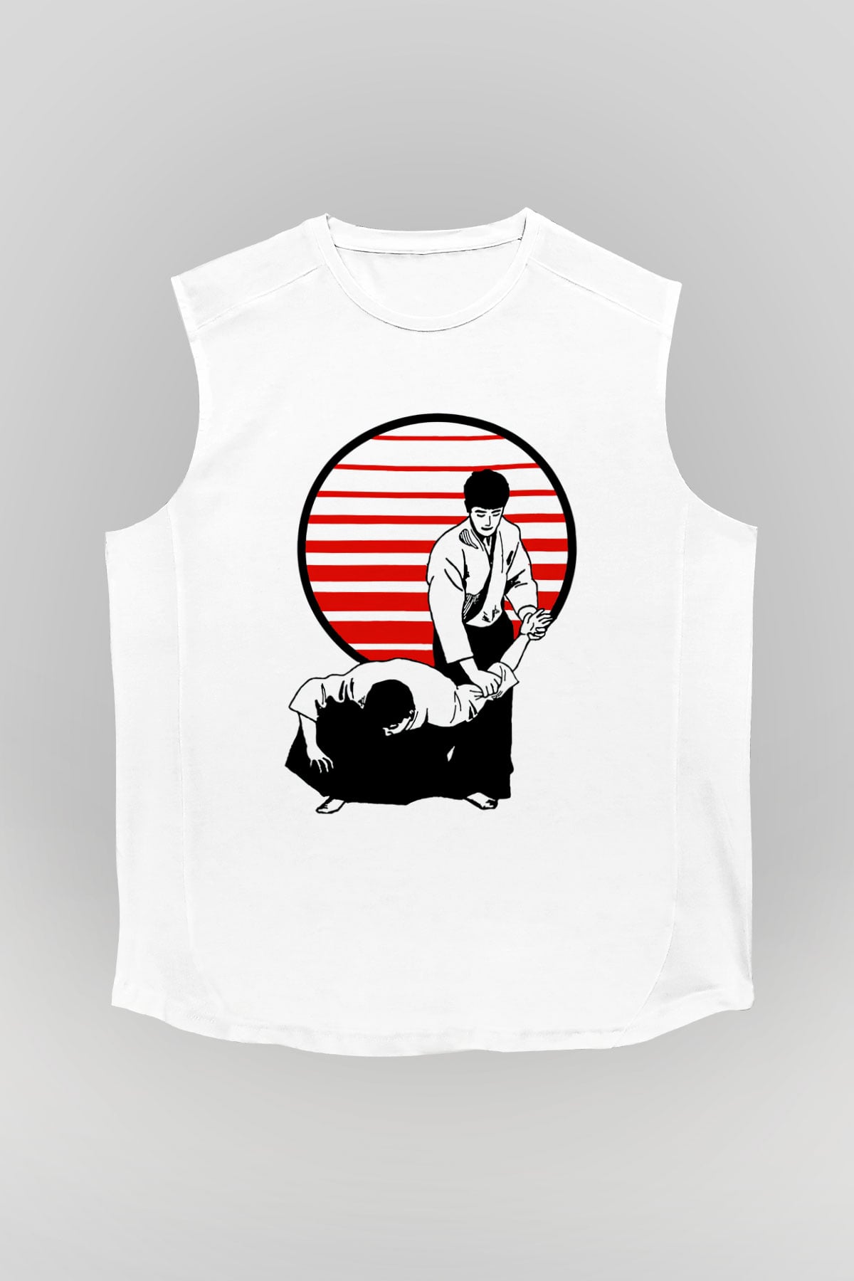 Aikido Beyaz Unisex Kolsuz Tişört