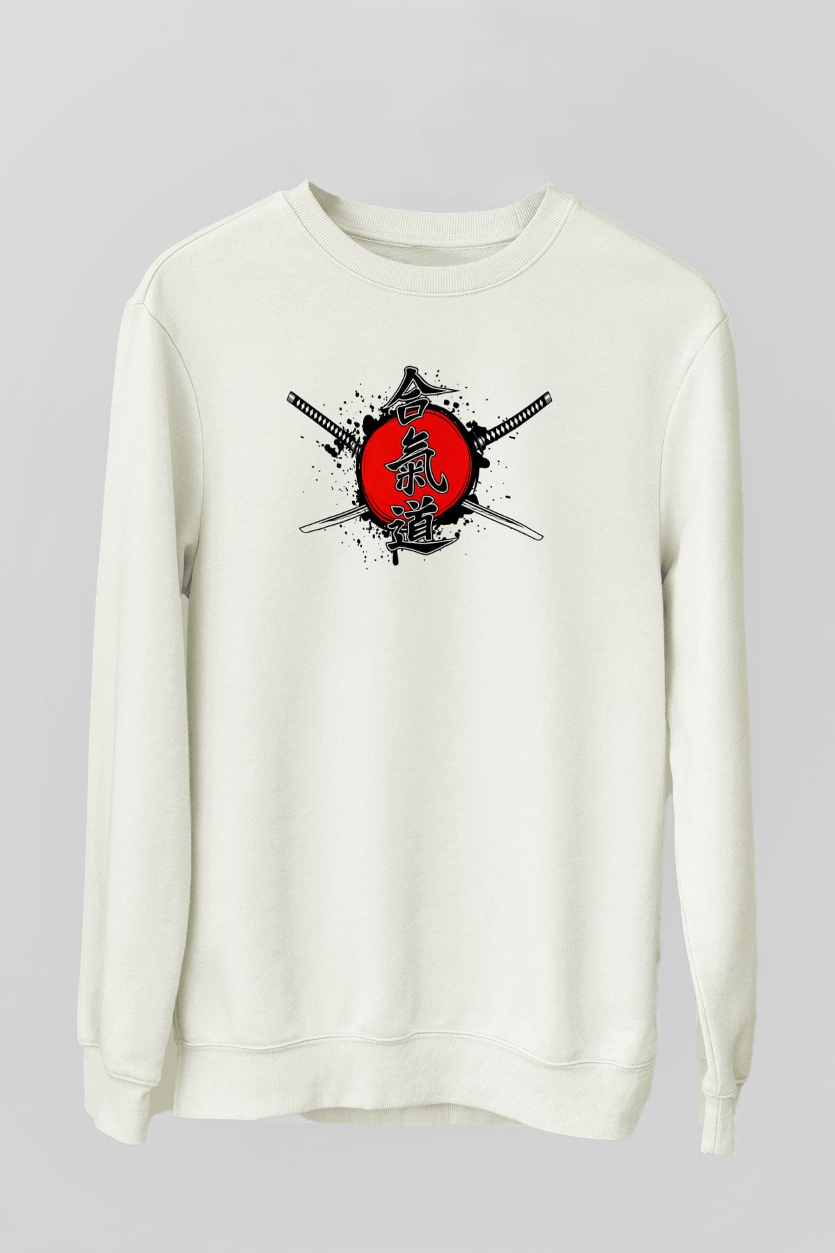 Aikido Beyaz Unisex Sweatshirt