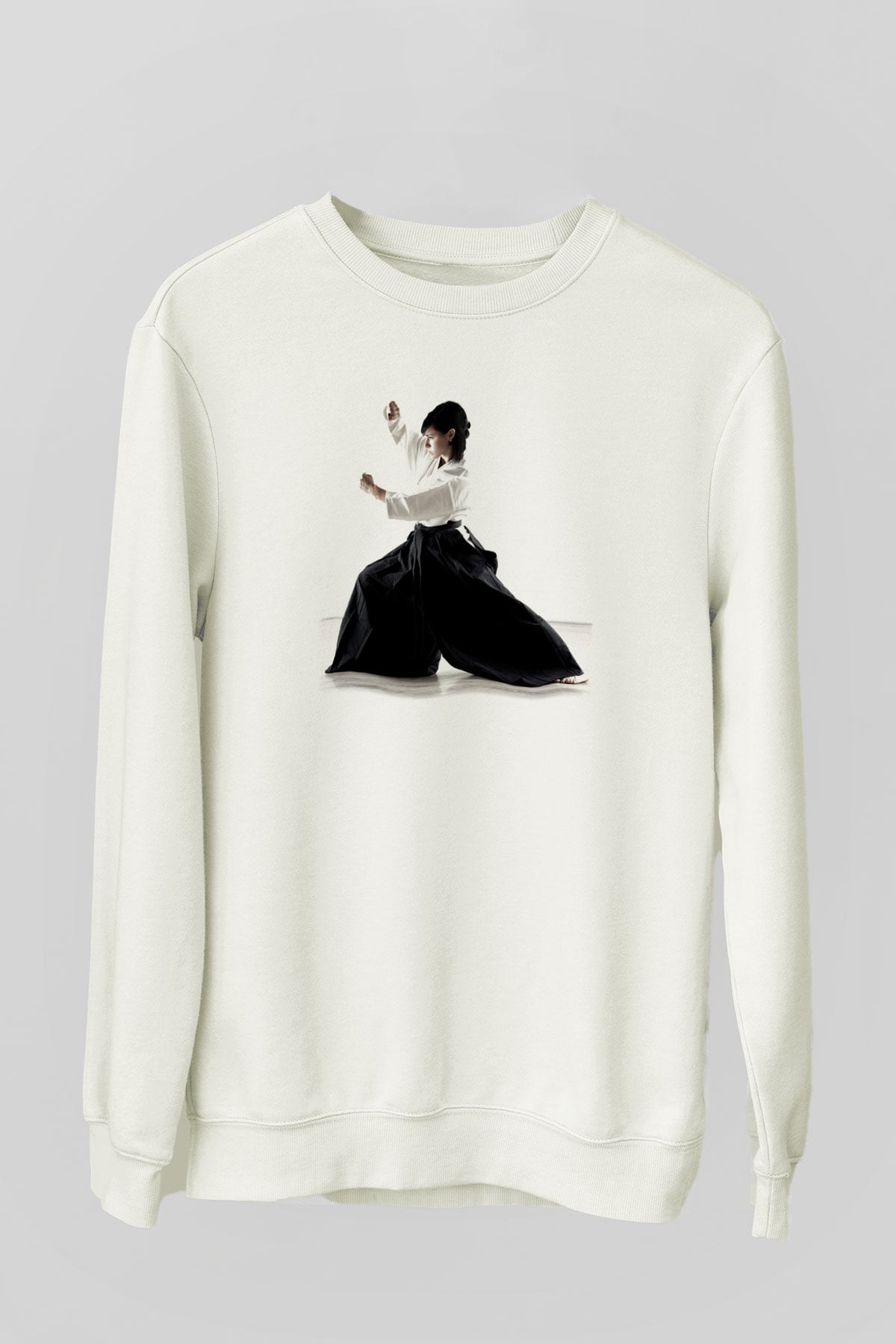 Aikido Beyaz Unisex Sweatshirt
