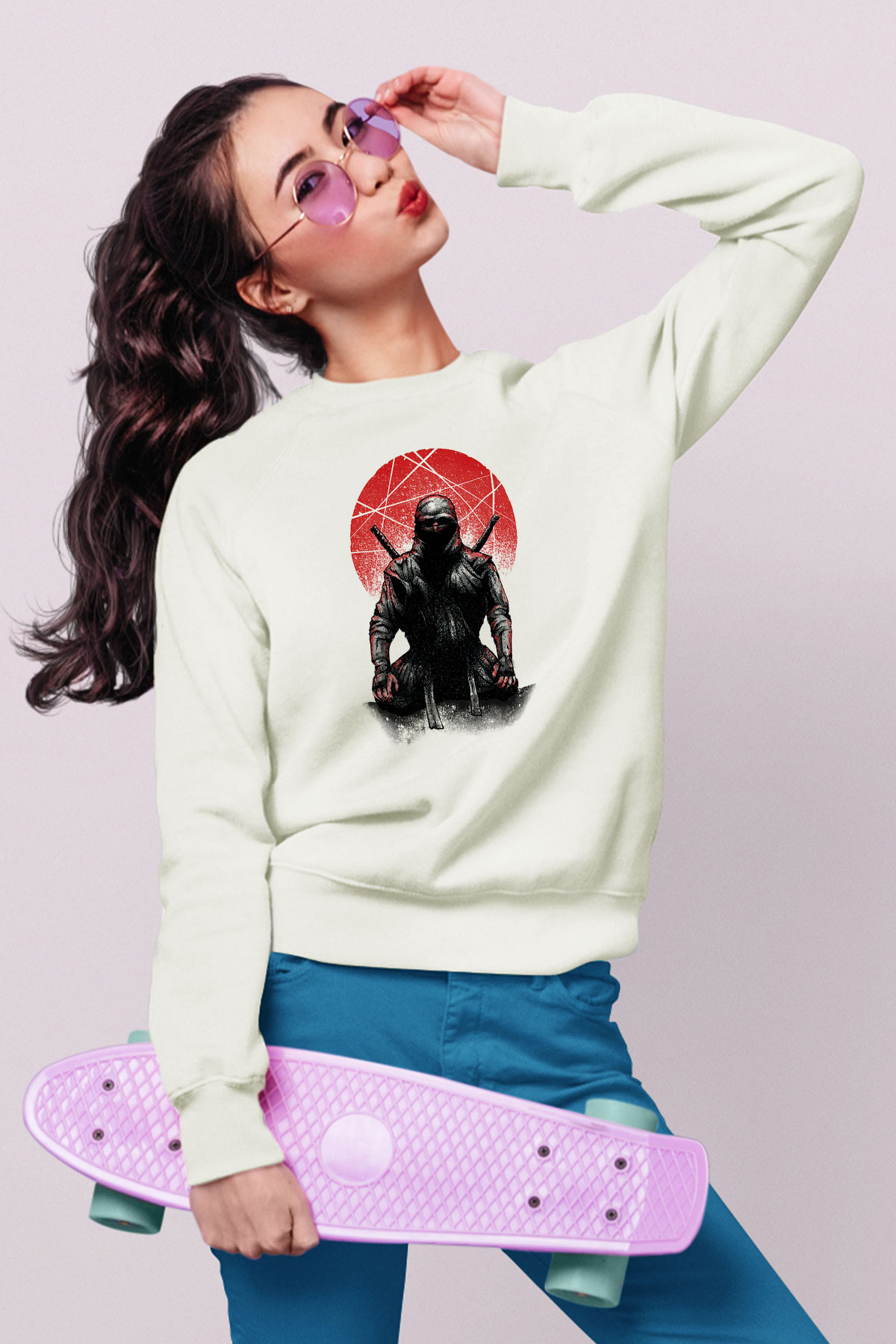Aikido Beyaz Unisex Sweatshirt