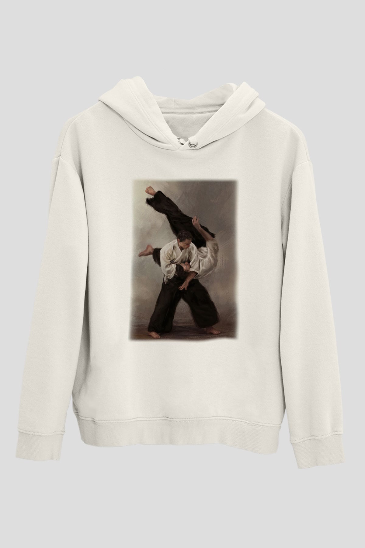 AikidoBeyaz Tshirt Unisex Hoodie