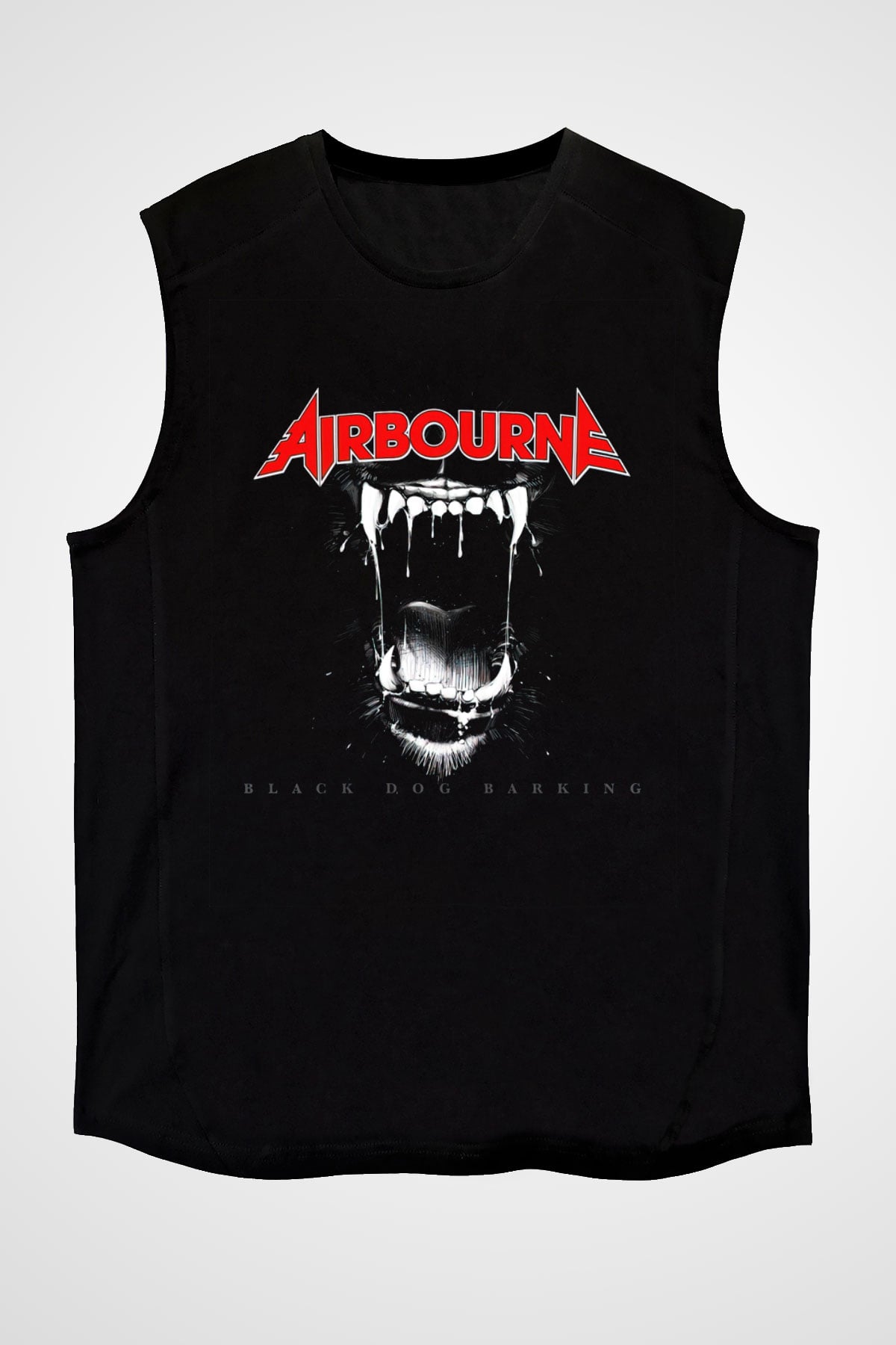 Airbourne Siyah Unisex Kolsuz Tişört