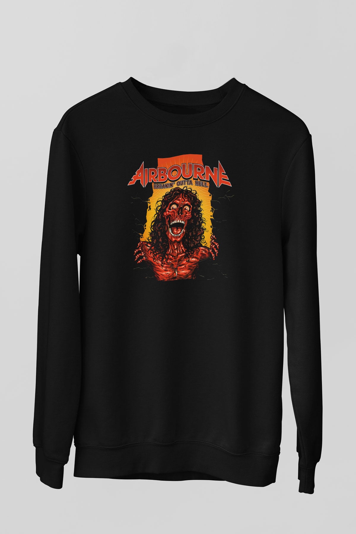 Airbourne Siyah Unisex Sweatshirt