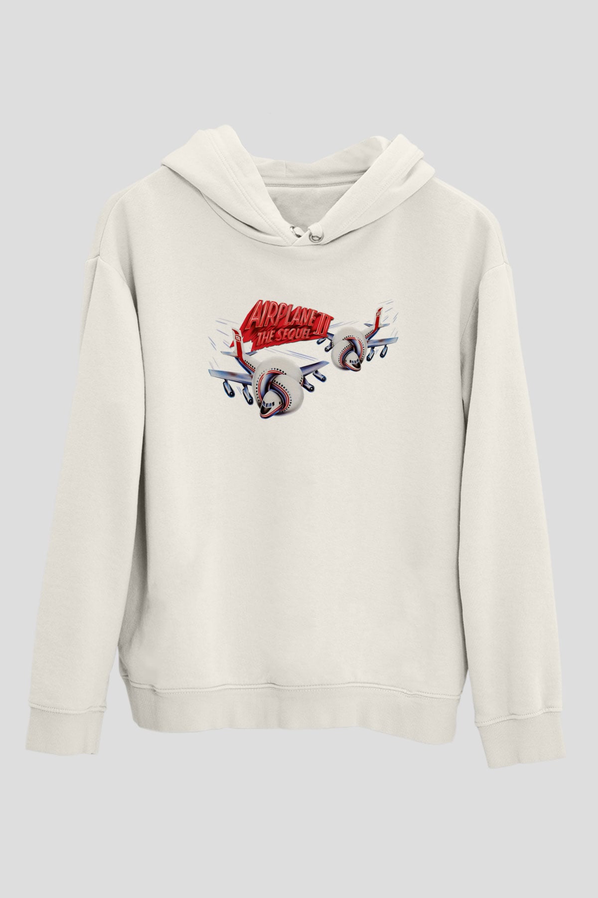 Airplane Beyaz Unisex Hoodie