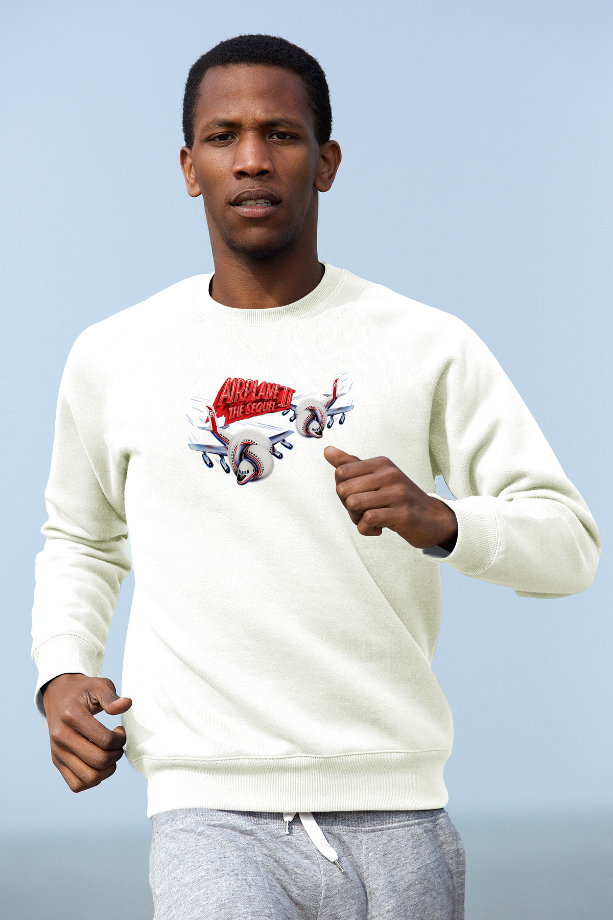 Airplane Beyaz Unisex  Sweatshirt