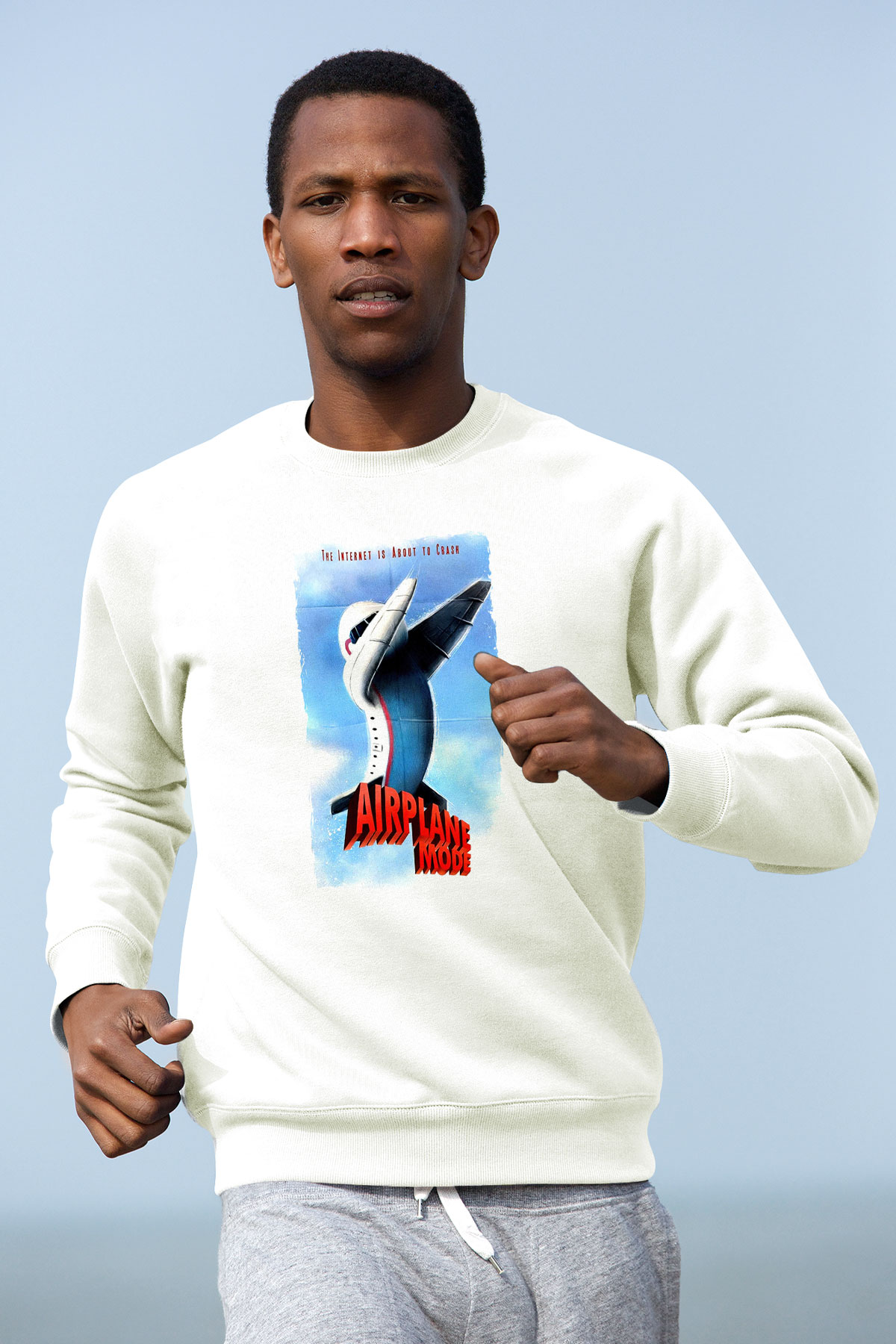 Airplane Beyaz Unisex  Sweatshirt