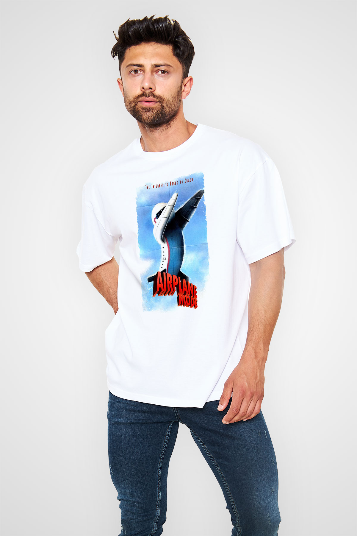 Airplane Beyaz Unisex Tişört