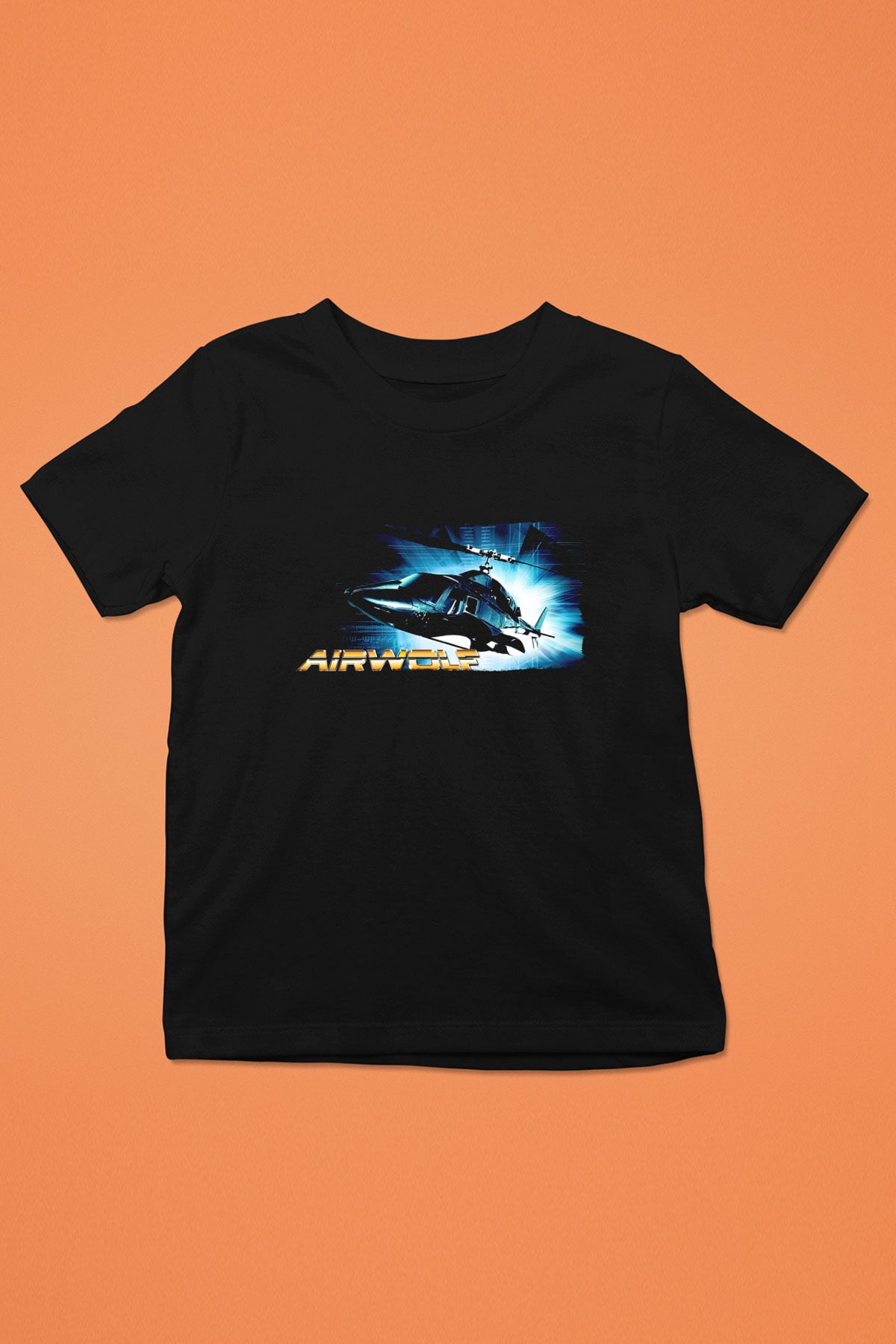 Airwolf Siyah Unisex  Çocuk Tişört