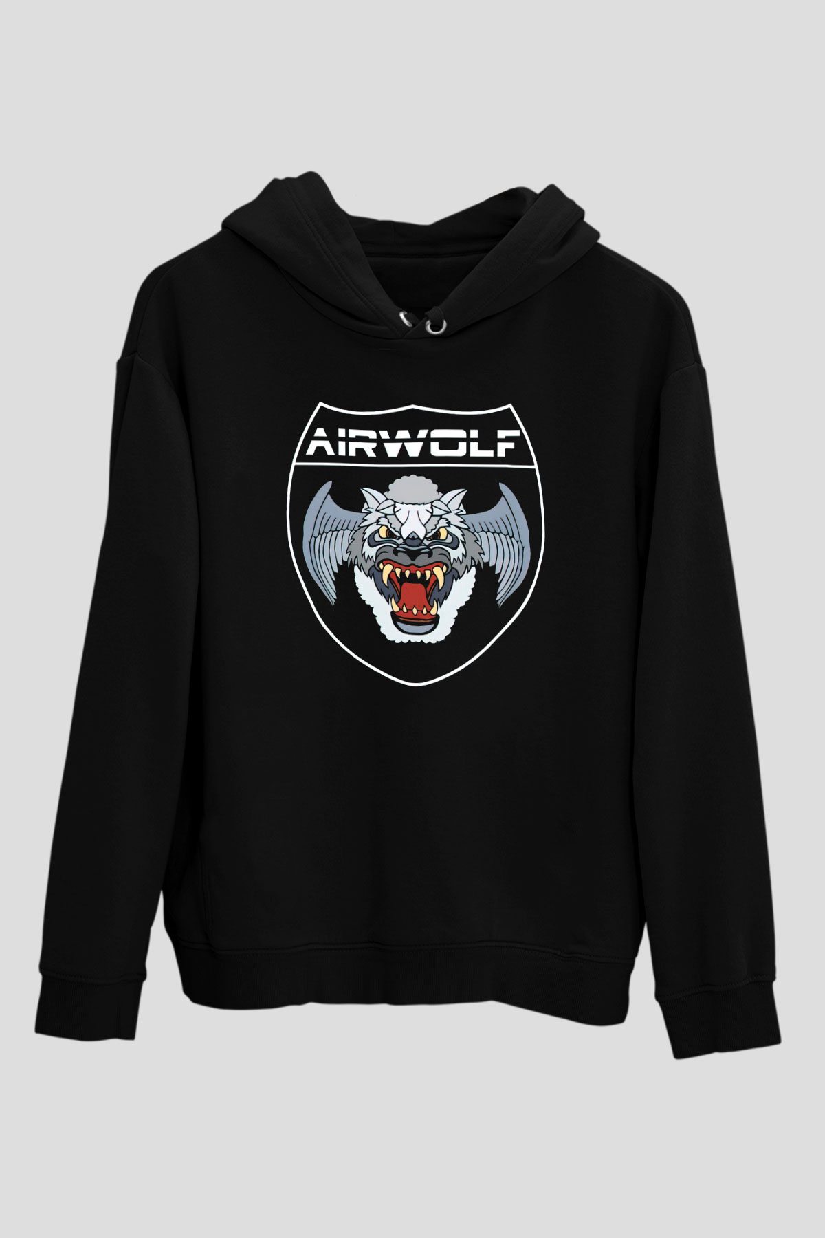 Airwolf Siyah Unisex Hoodie