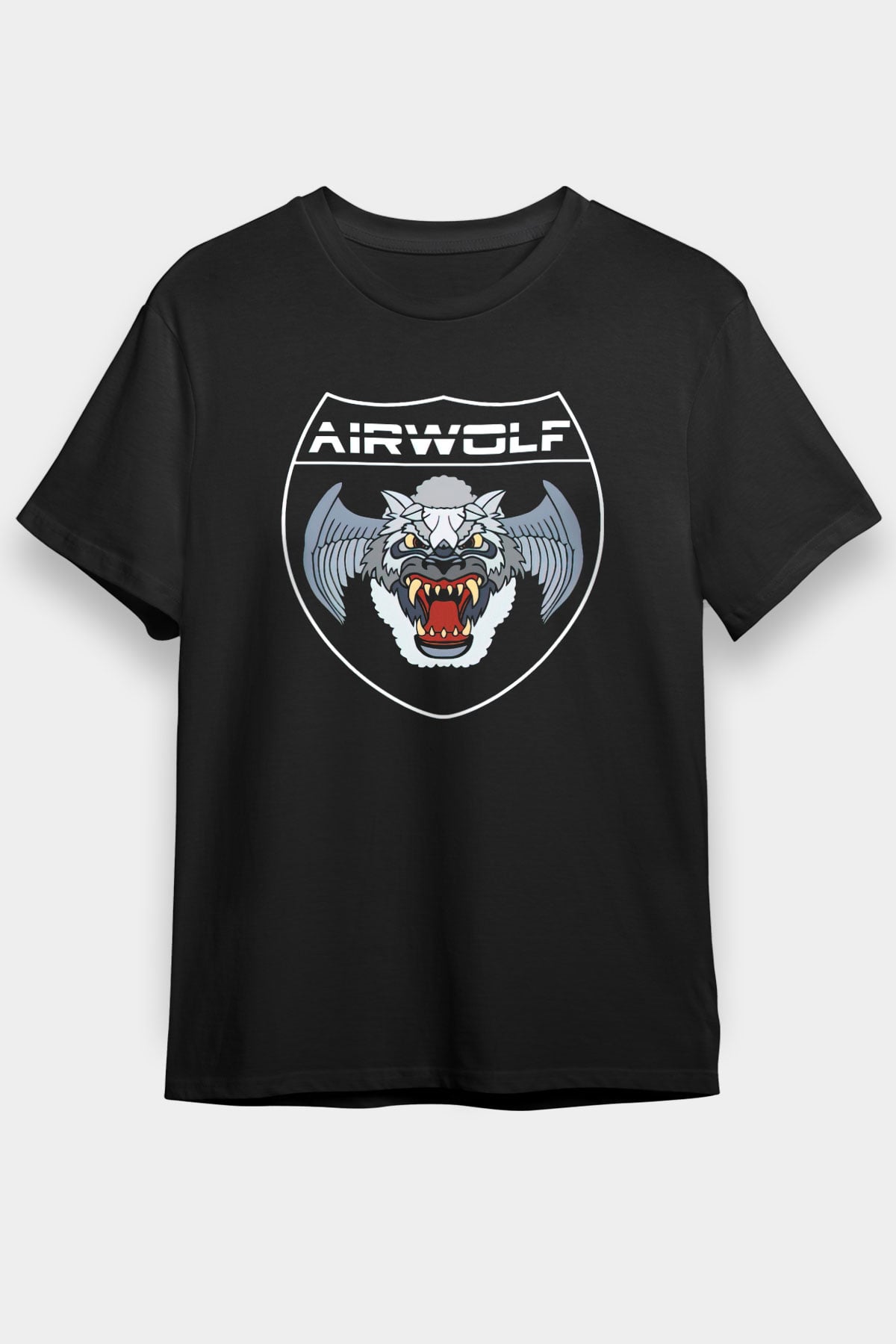 Airwolf Siyah Unisex Tişört