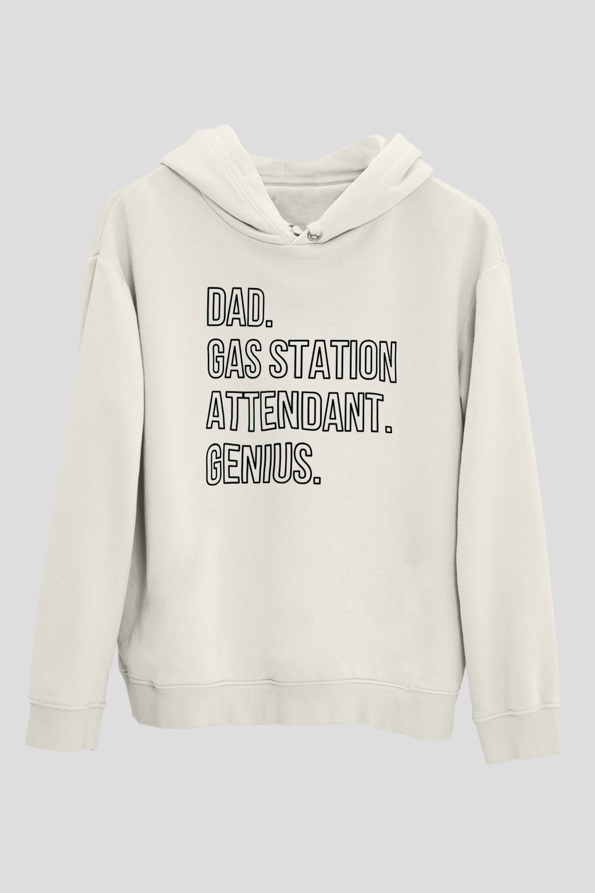 Akaryakıt Beyaz Unisex Kapüşonlu Sweatshirt