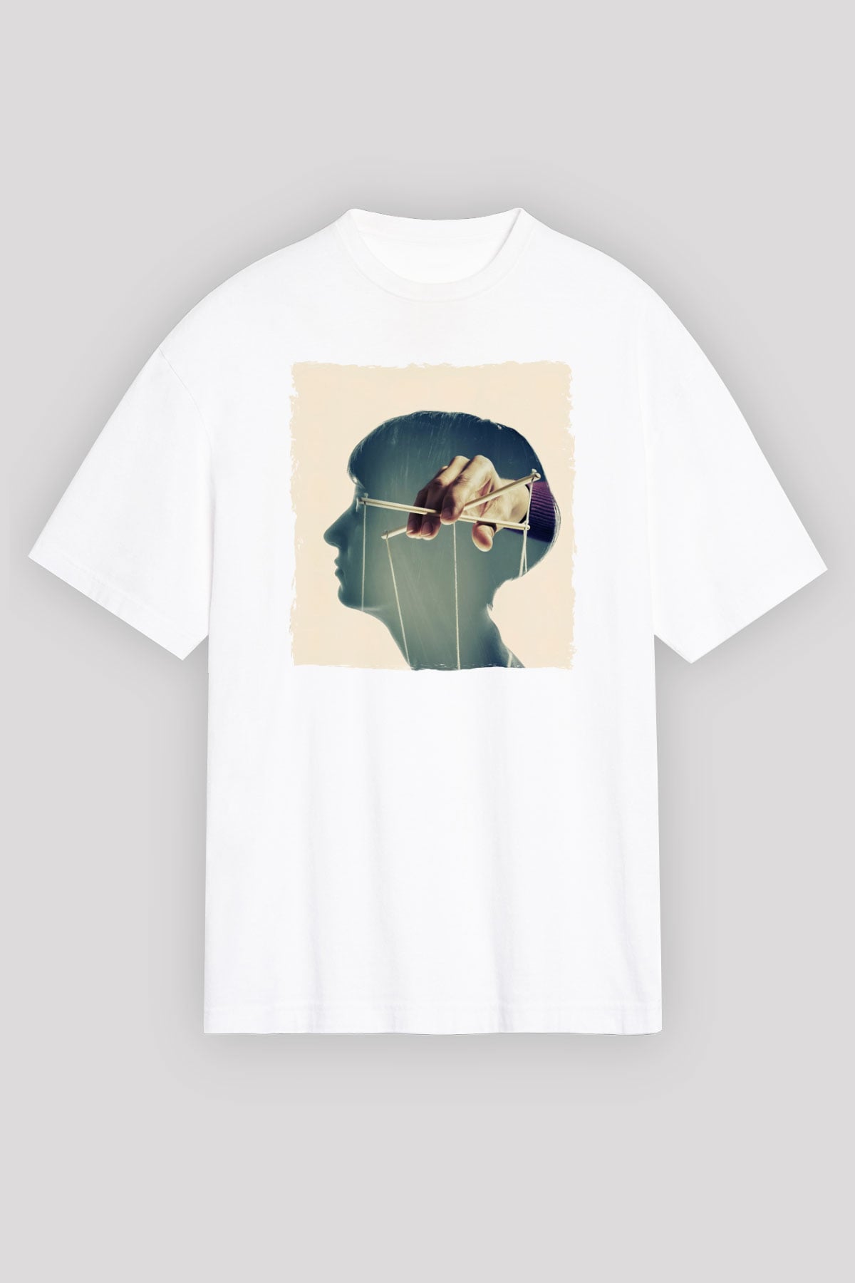 Akıl Oyunları Baskılı Unisex Beyaz Tİşört