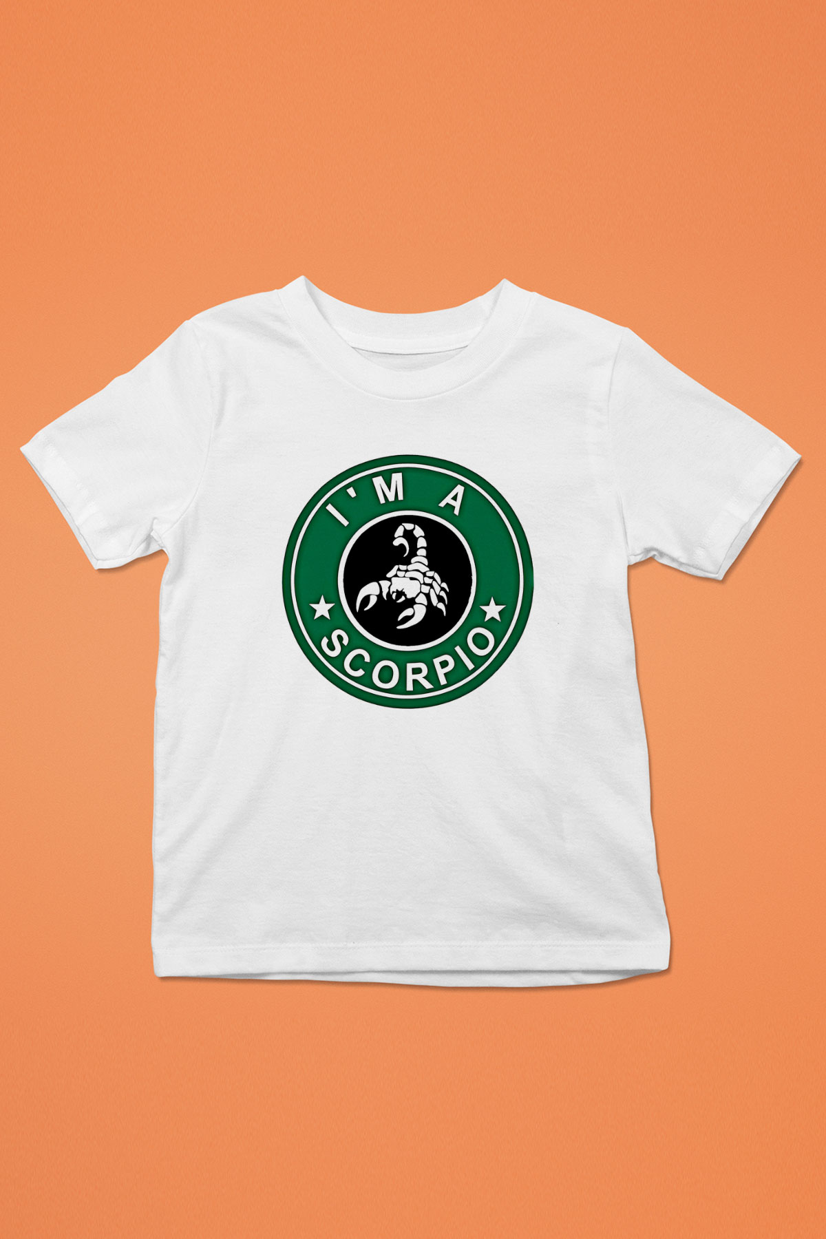 Akrep Burcu Baskılı Beyaz Unisex Beyaz Çocuk Tişört - Tshirt