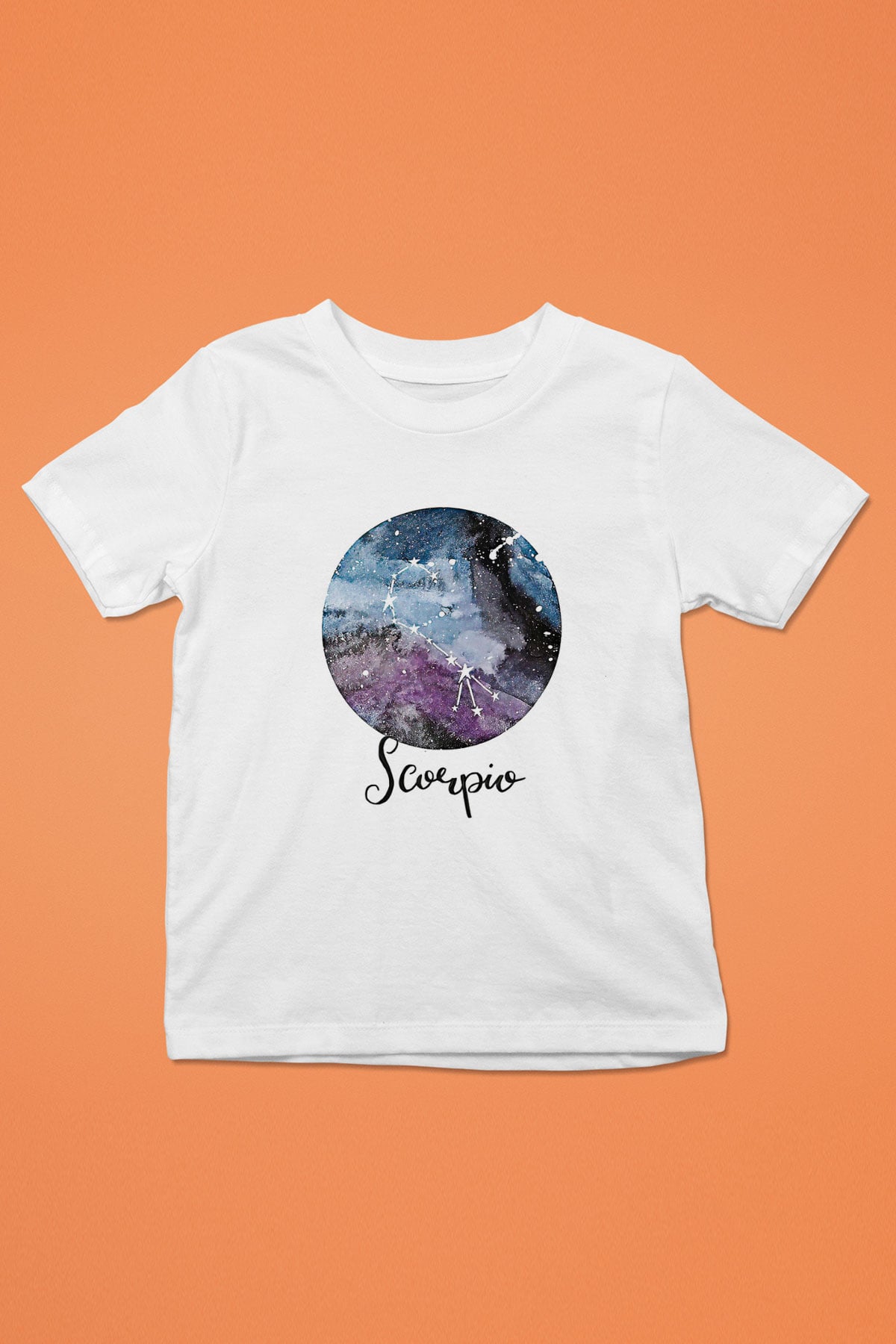 Akrep Burcu Baskılı Beyaz Unisex Beyaz Çocuk Tişört - Tshirt