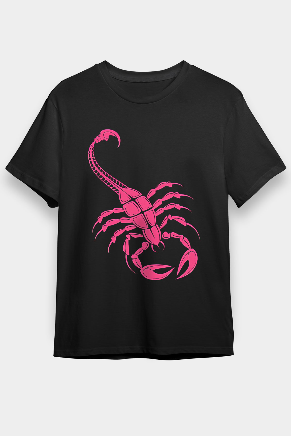 Akrep Burcu Baskılı Unisex Siyah Tişört - Tshirt
