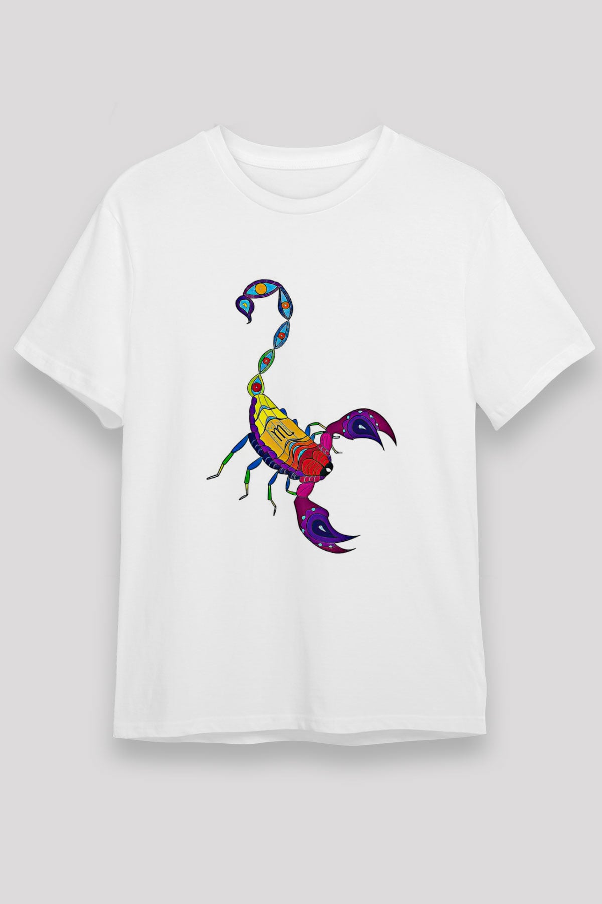 Akrep Burcu Unisex Baskılı Beyaz Tişört - Tshirt