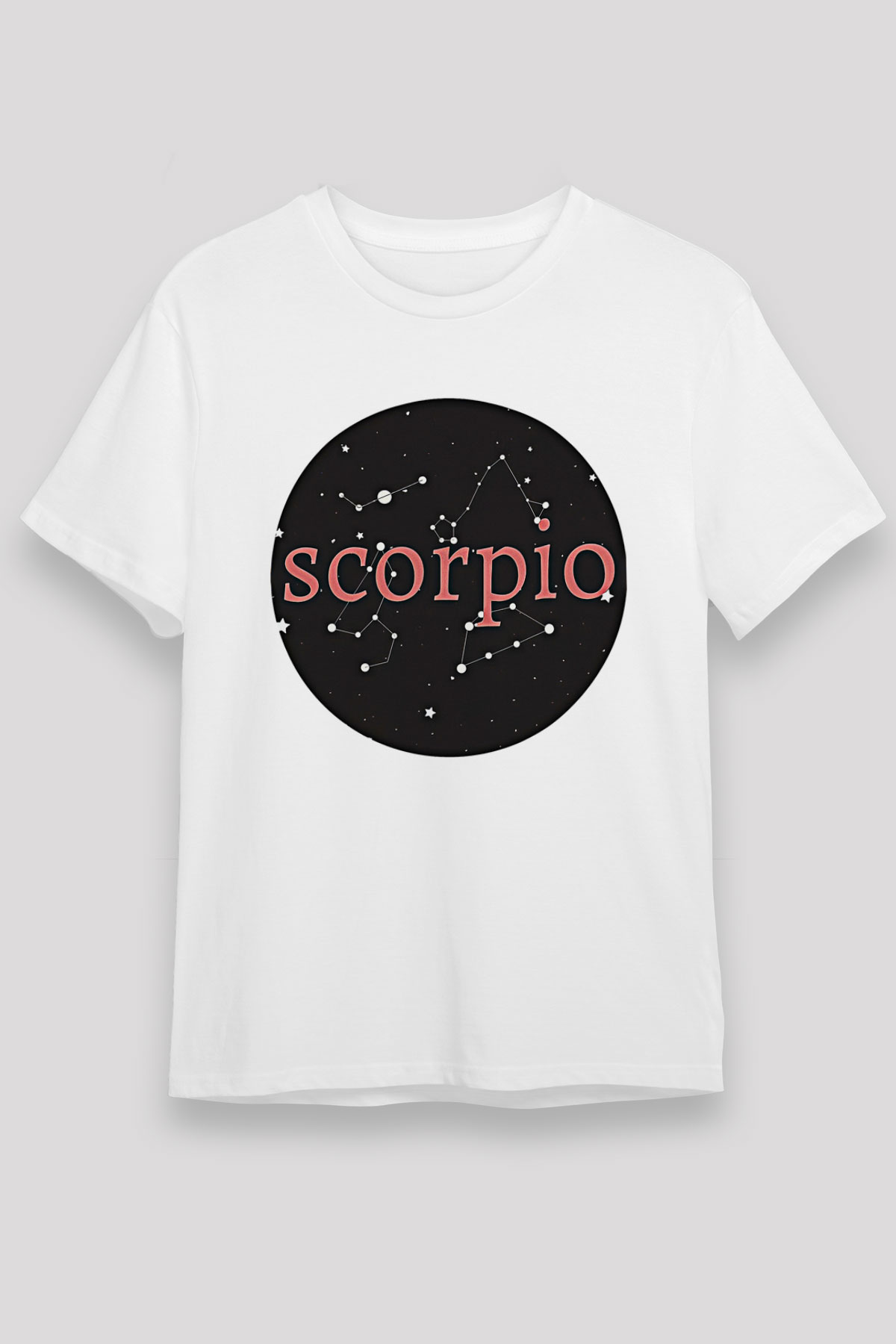 Akrep Burcu Unisex Baskılı Beyaz Tişört - Tshirt