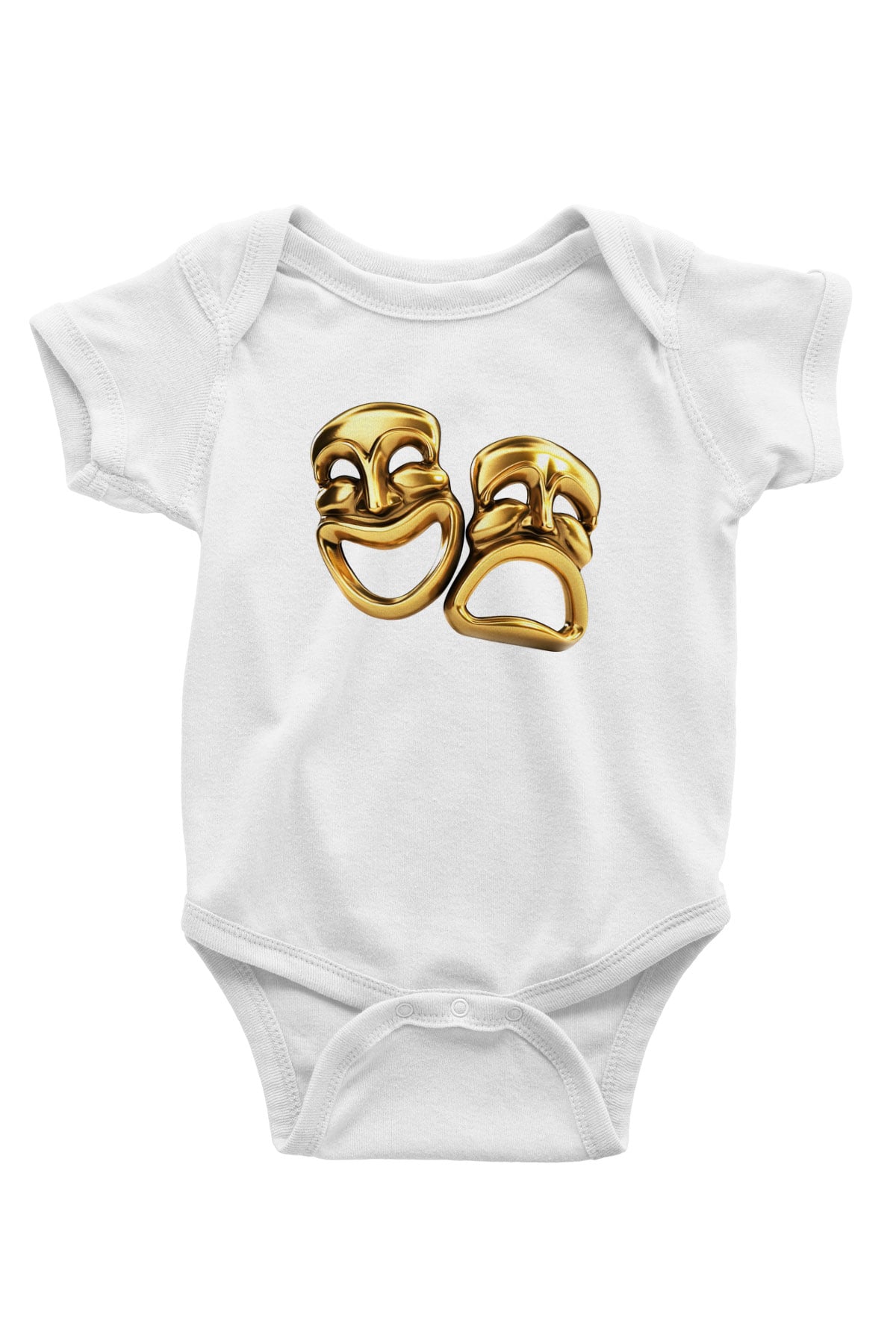 Aktör Baskılı Beyaz Unisex Bebek Body - Zıbın