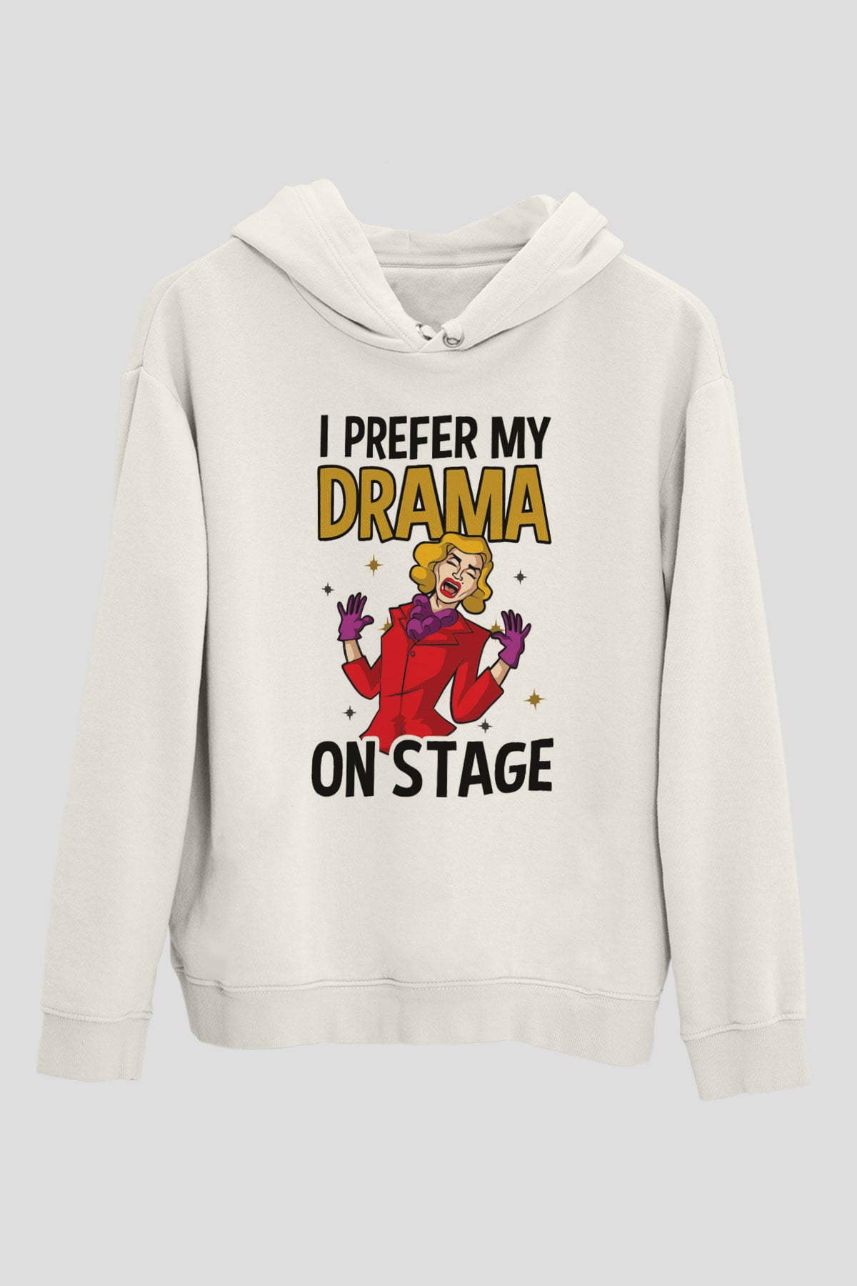 Aktör Beyaz Unisex Kapüşonlu Sweatshirt