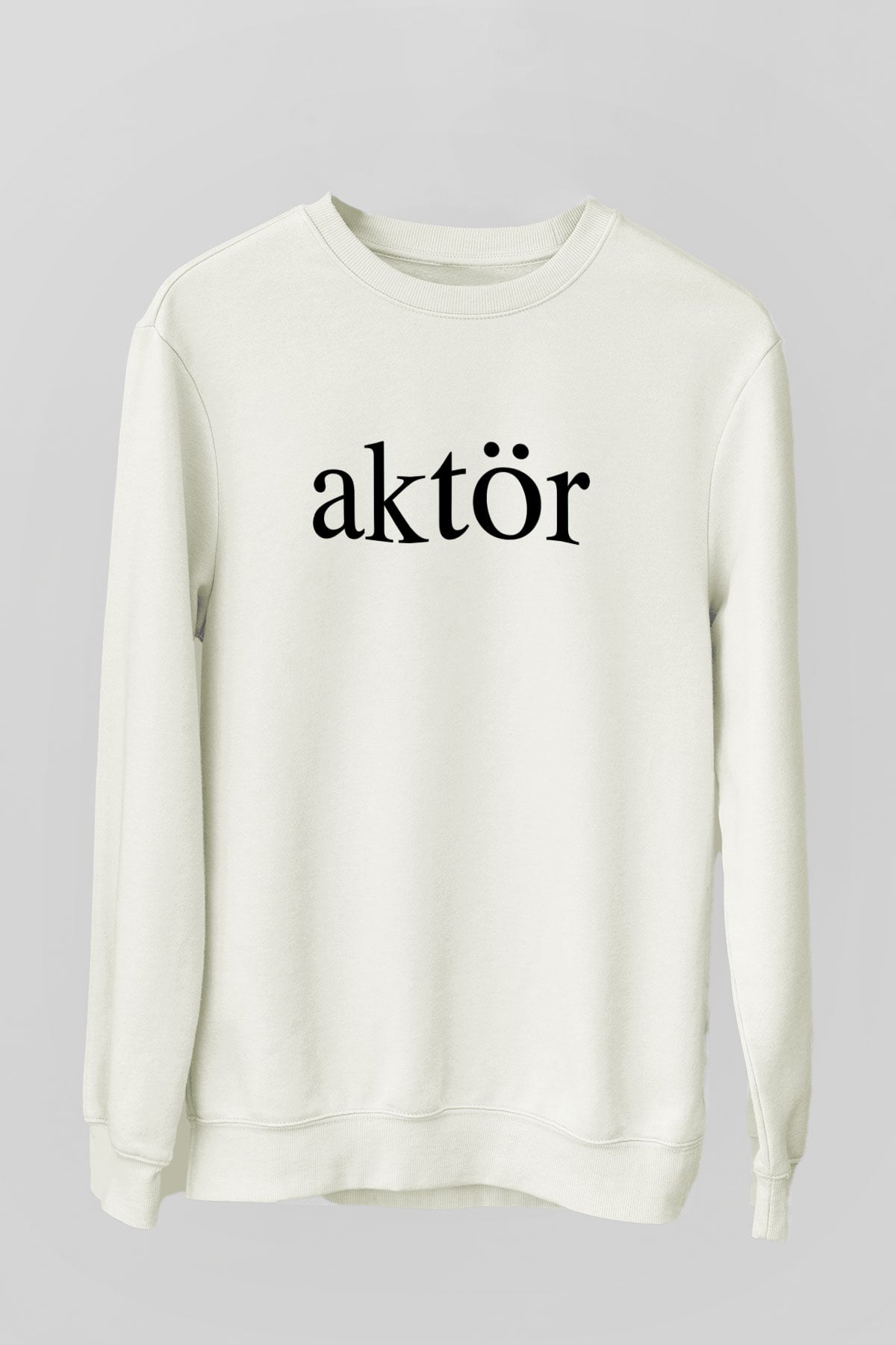 Aktör Beyaz Unisex Sweatshirt