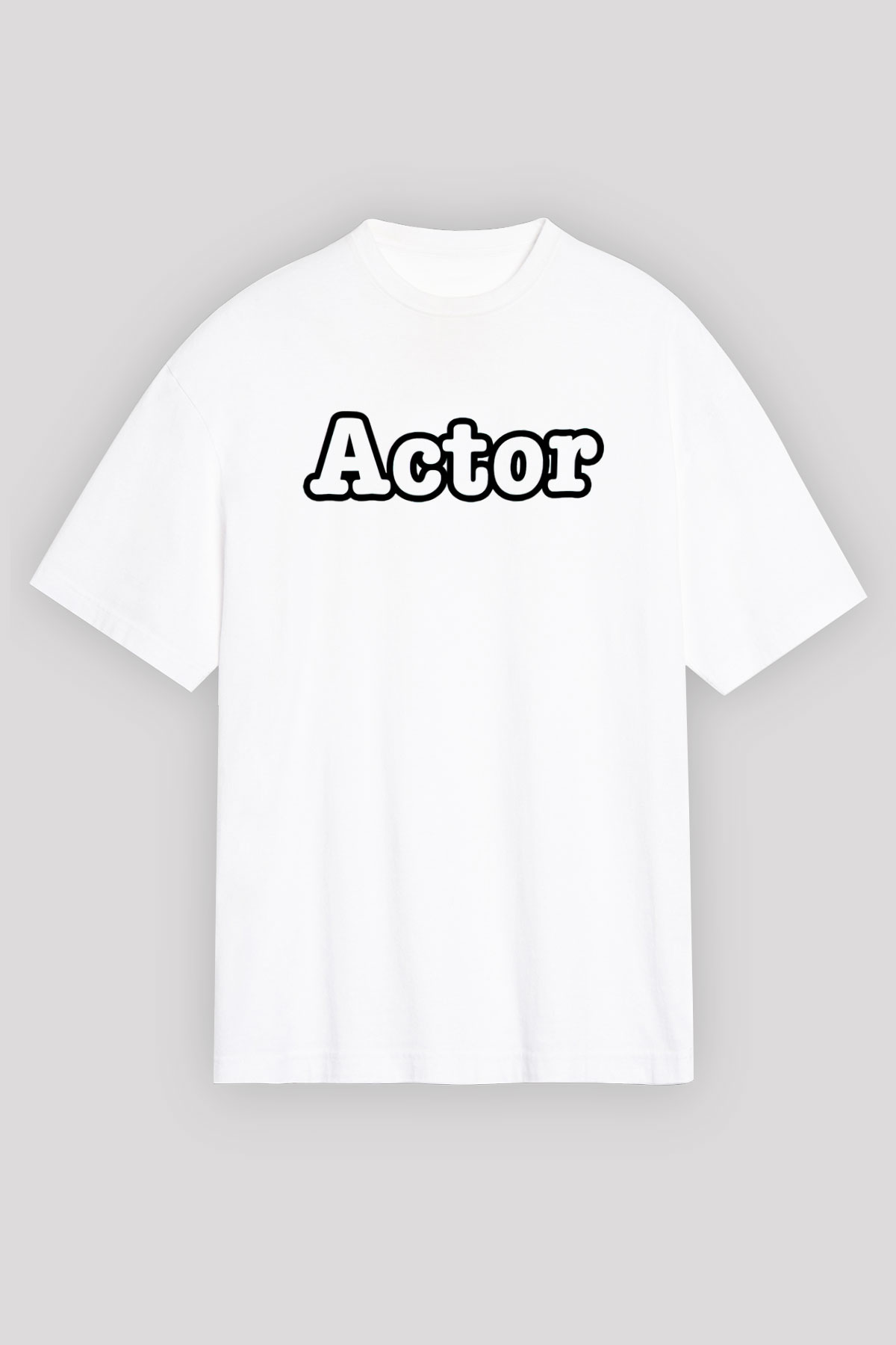 Aktör Beyaz Unisex Tişört T-Shirt - TişörtFabrikası