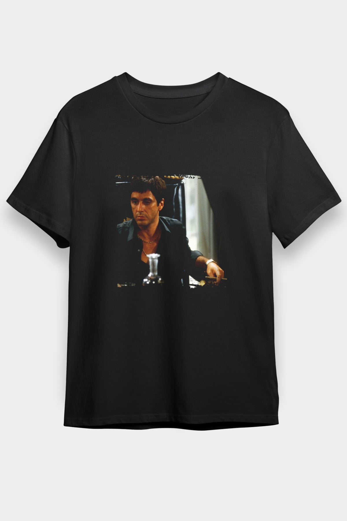 Al Pacino Baskılı Unisex Siyah Tişört