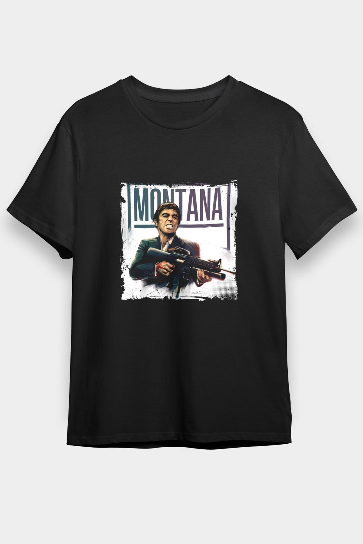 Al Pacino Baskılı Unisex Siyah Tişört