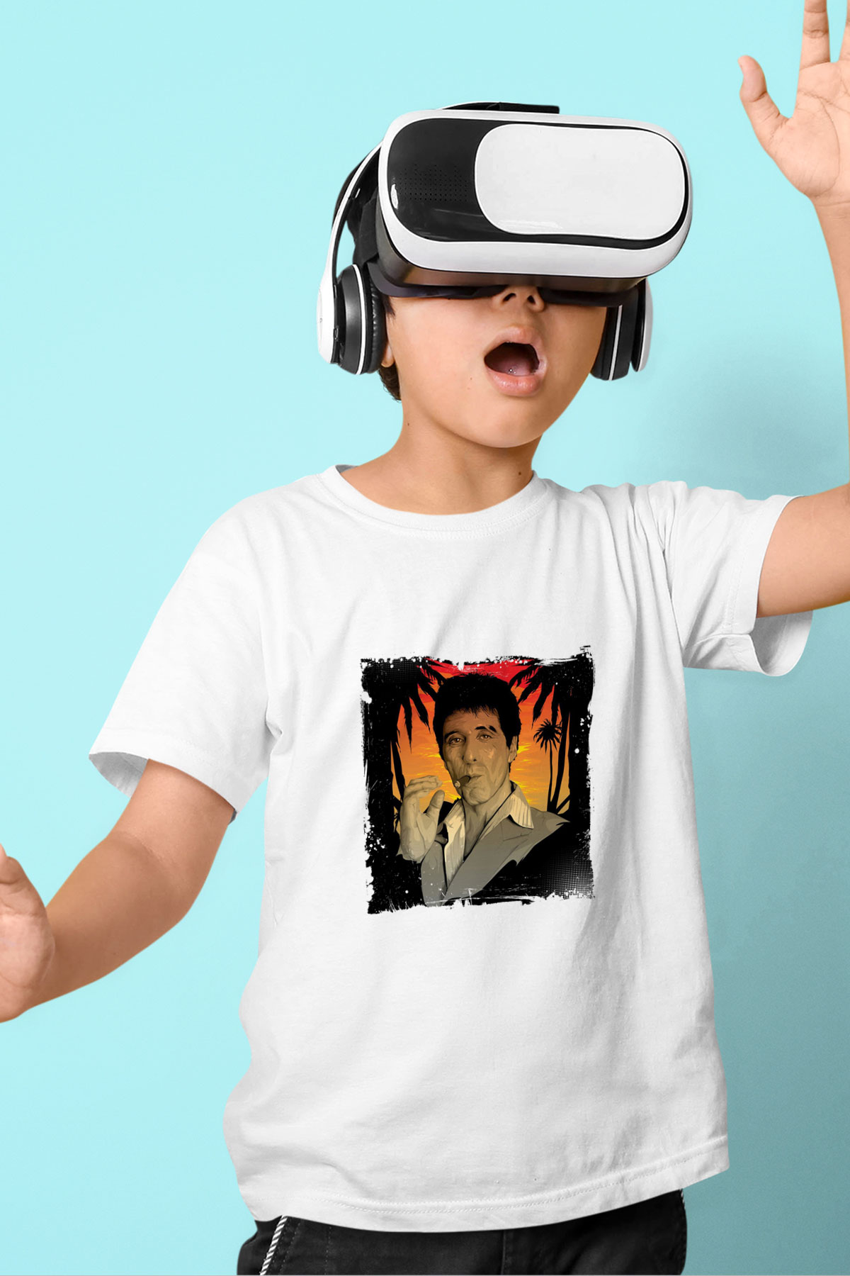 Al Pacino Unisex Baskılı Beyaz Çocuk Tişört